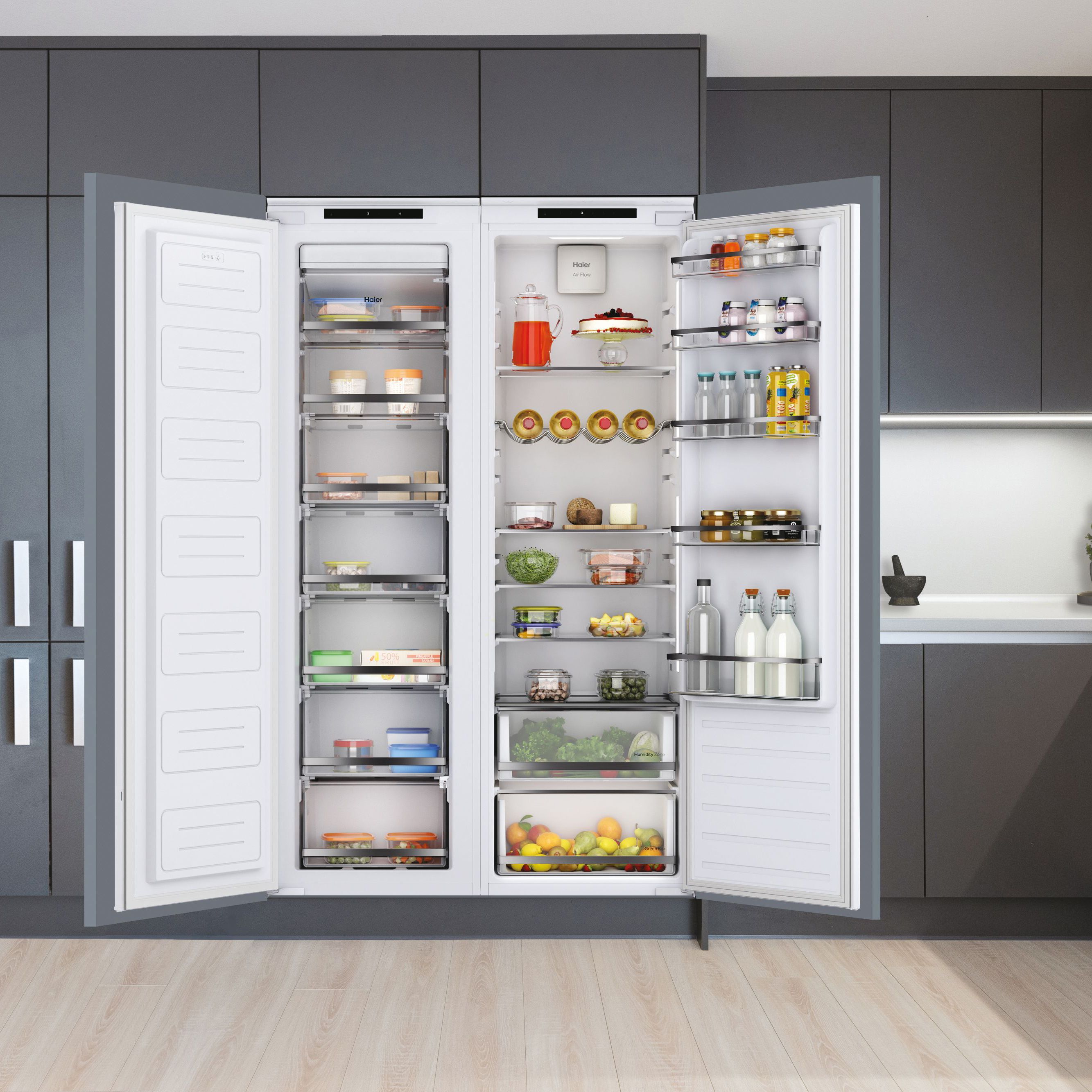 Haier HAUN518EWK Integrated Automatic defrost Freezer