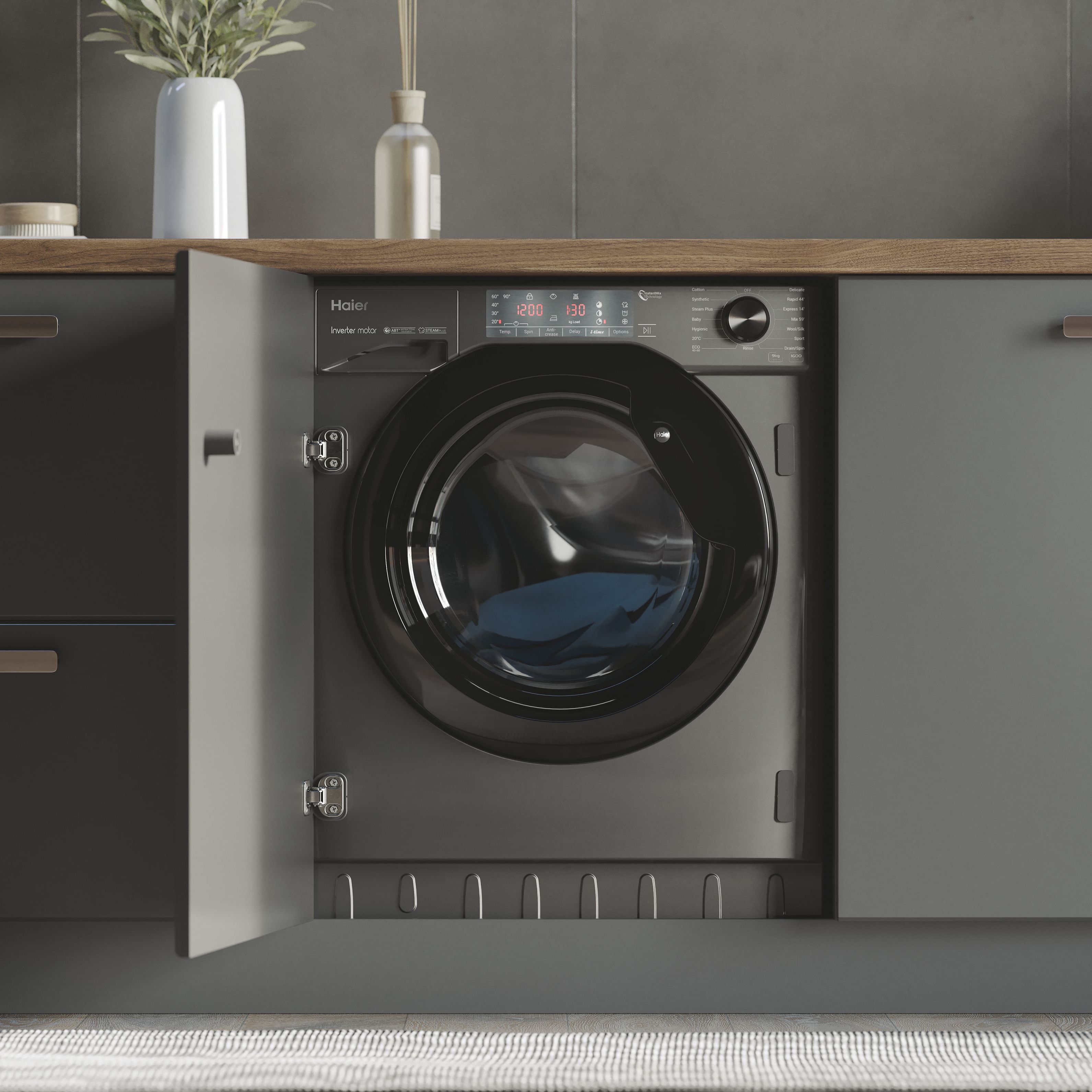 Haier HWQ90B416FWBR-UK 9kg Built-in 1600rpm Washing machine
