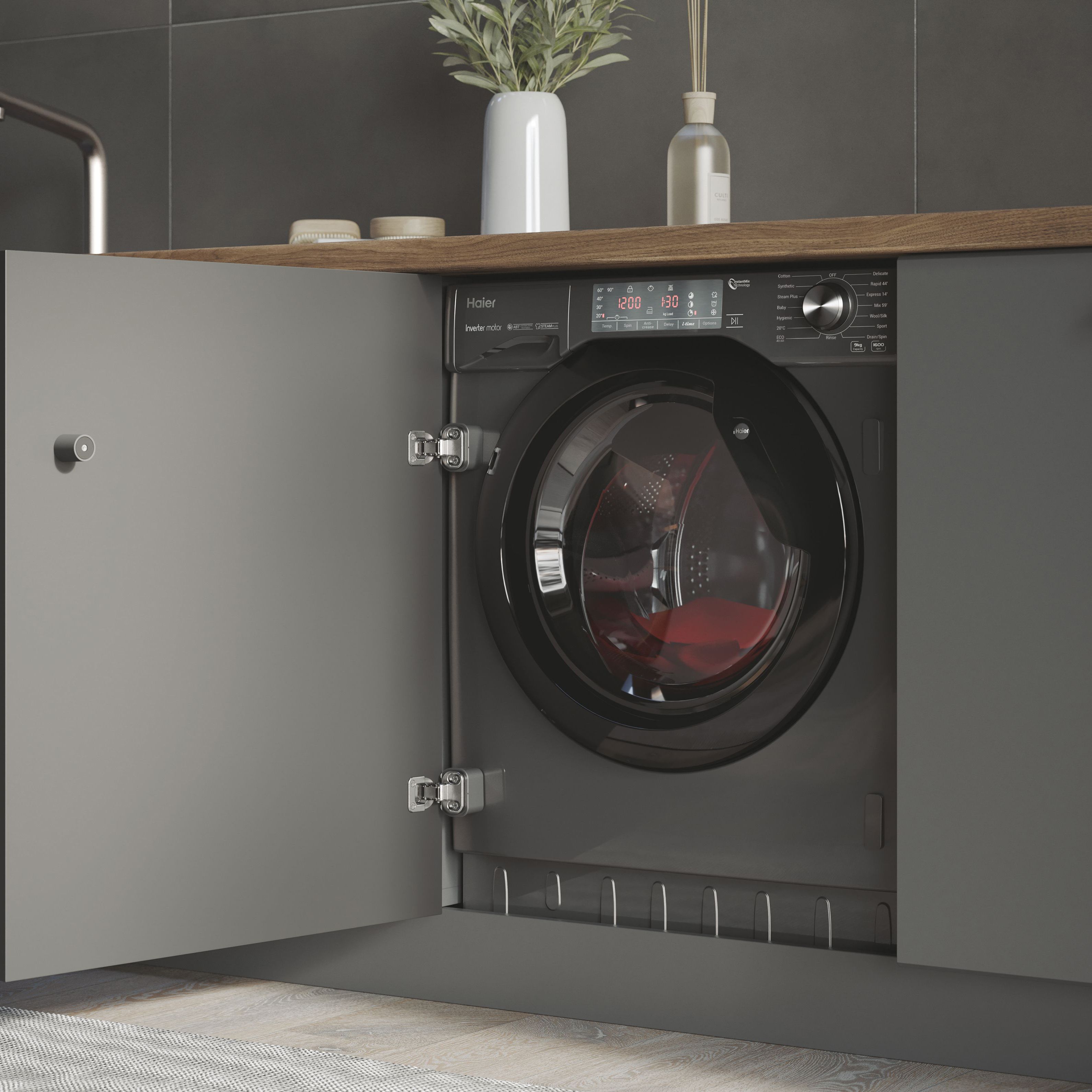 Haier HWQ90B416FWBR-UK 9kg Built-in 1600rpm Washing machine