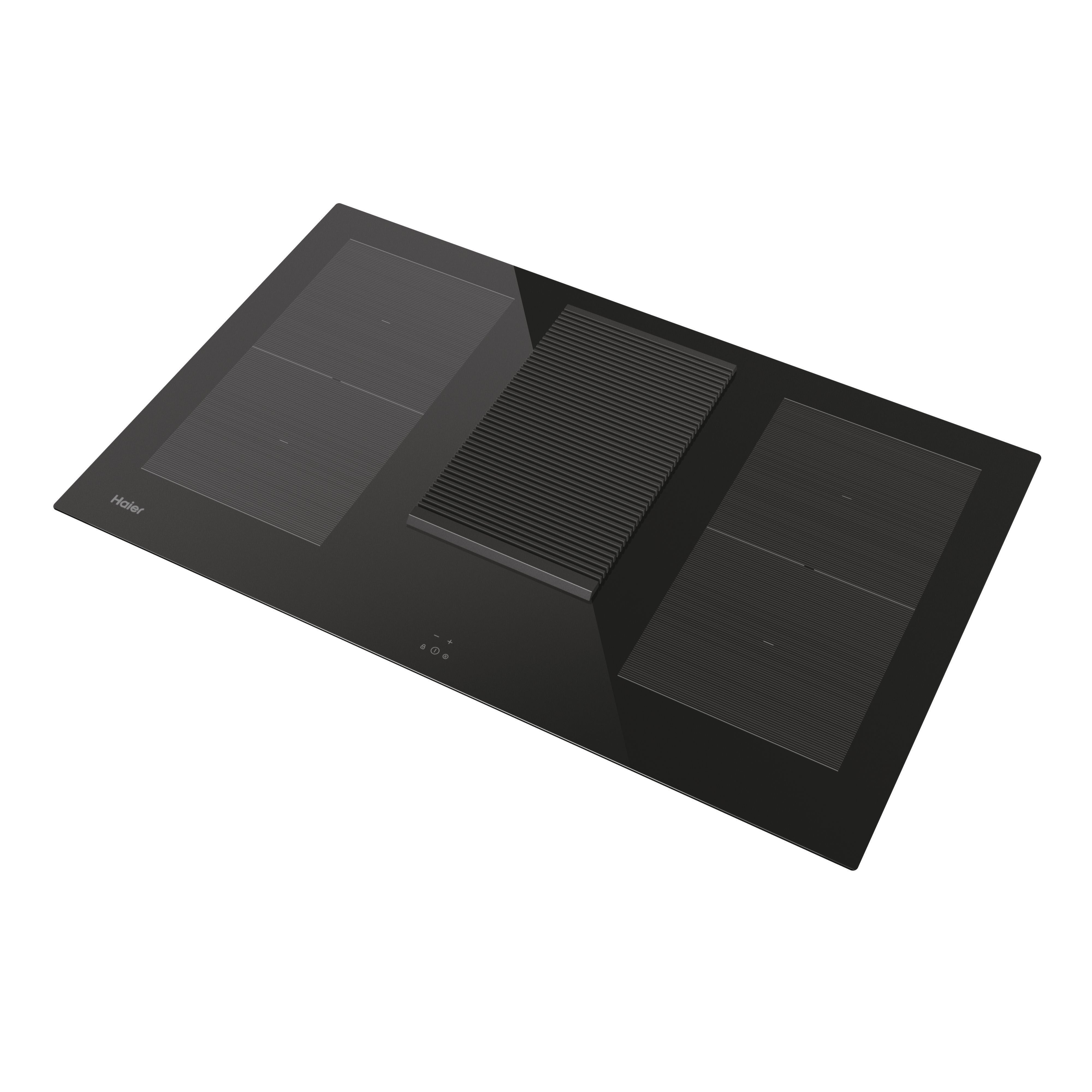 Haier Series 6 HAIH8IFMCF 83cm Induction Hob With extractor fan - Black