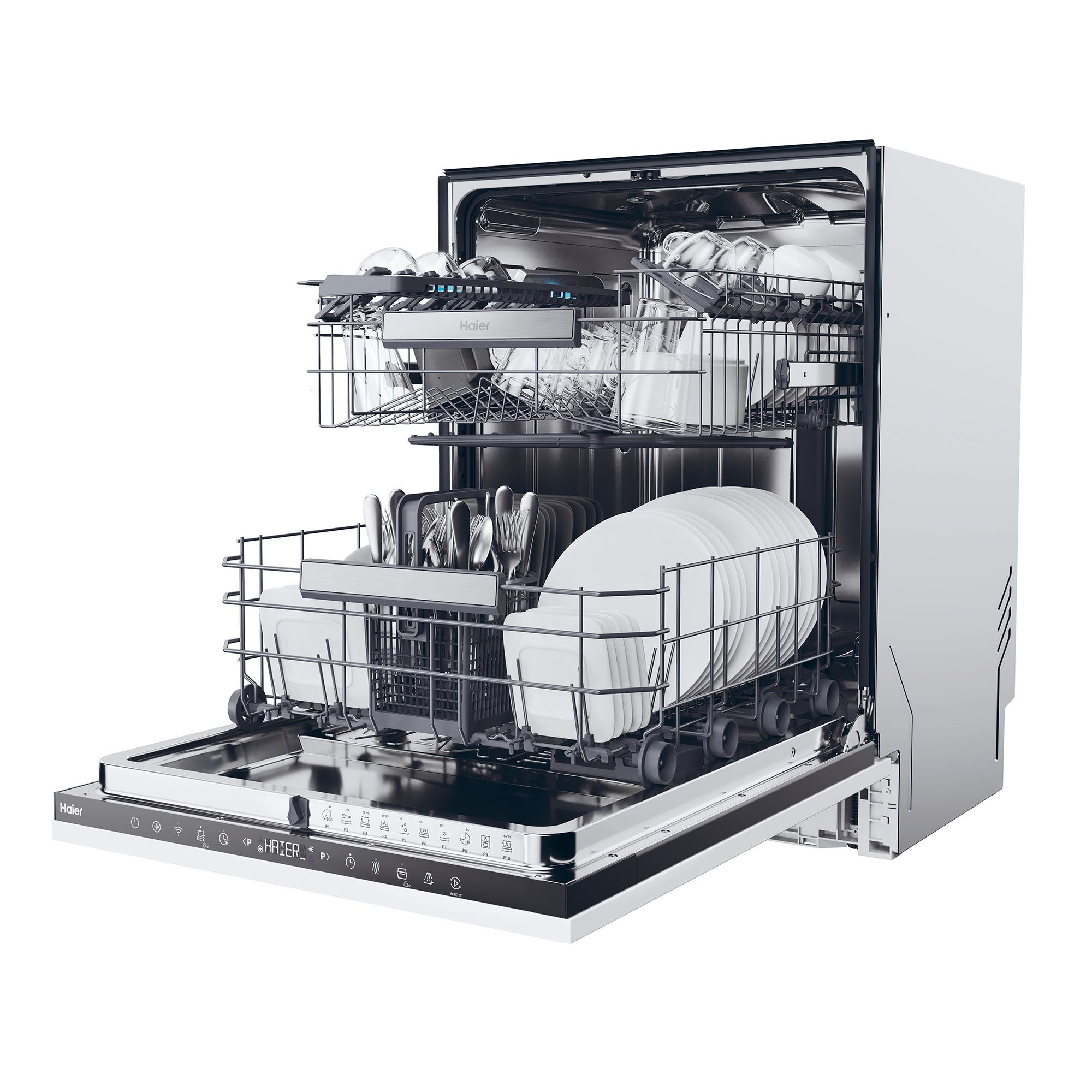 Haier XI 4C4S0SB-80 Integrated Full size Dishwasher - Black