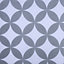 Halo Corded Grey & white Geometric Daylight Roller blind (W)160cm (L)195cm