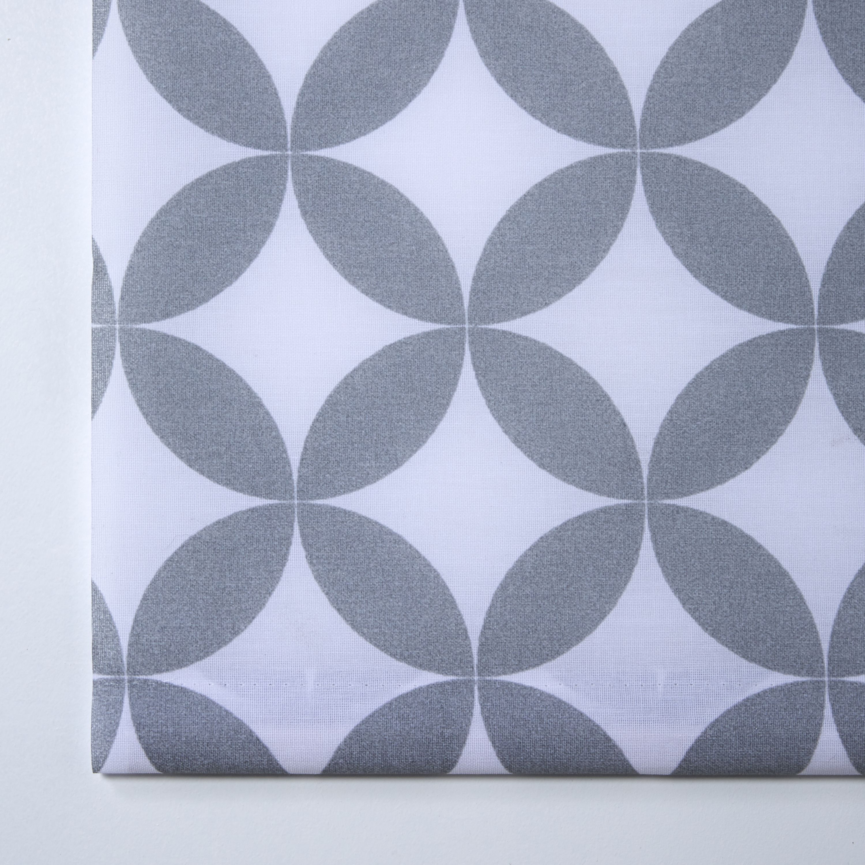 Halo Corded Grey & white Geometric Daylight Roller blind (W)60cm (L)195cm