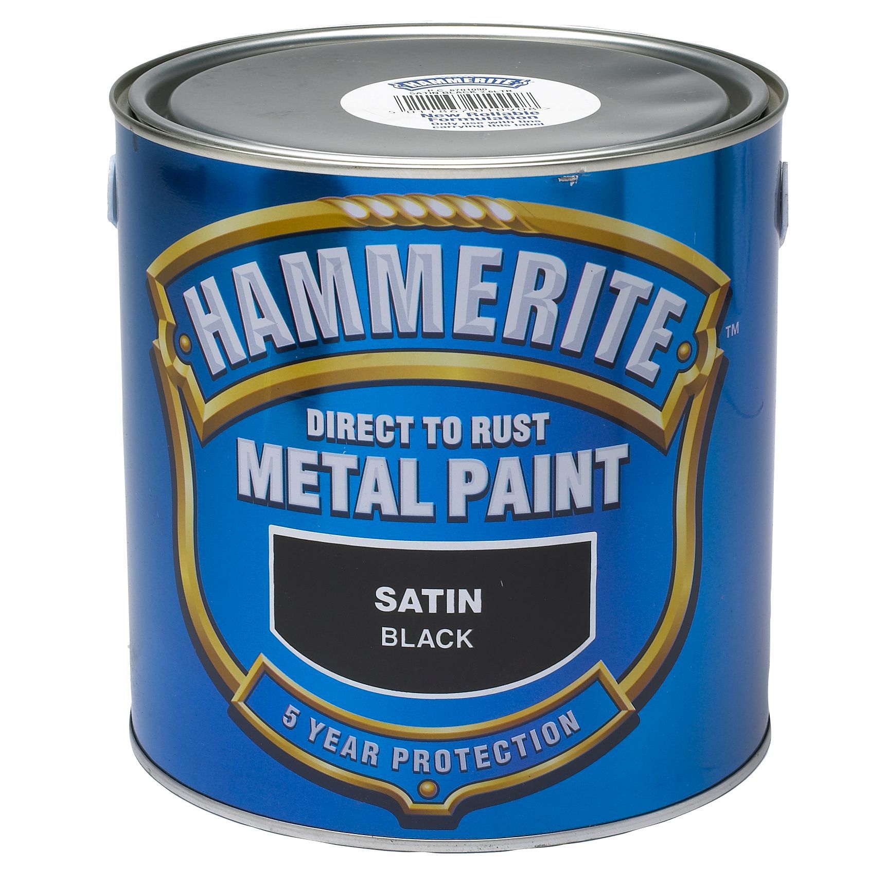 Hammerite Black Satinwood Metal paint, 2.5L Tradepoint