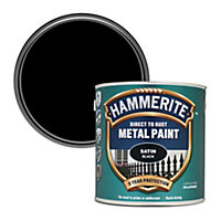 Hammerite Black Satinwood Metal paint, 2.5L