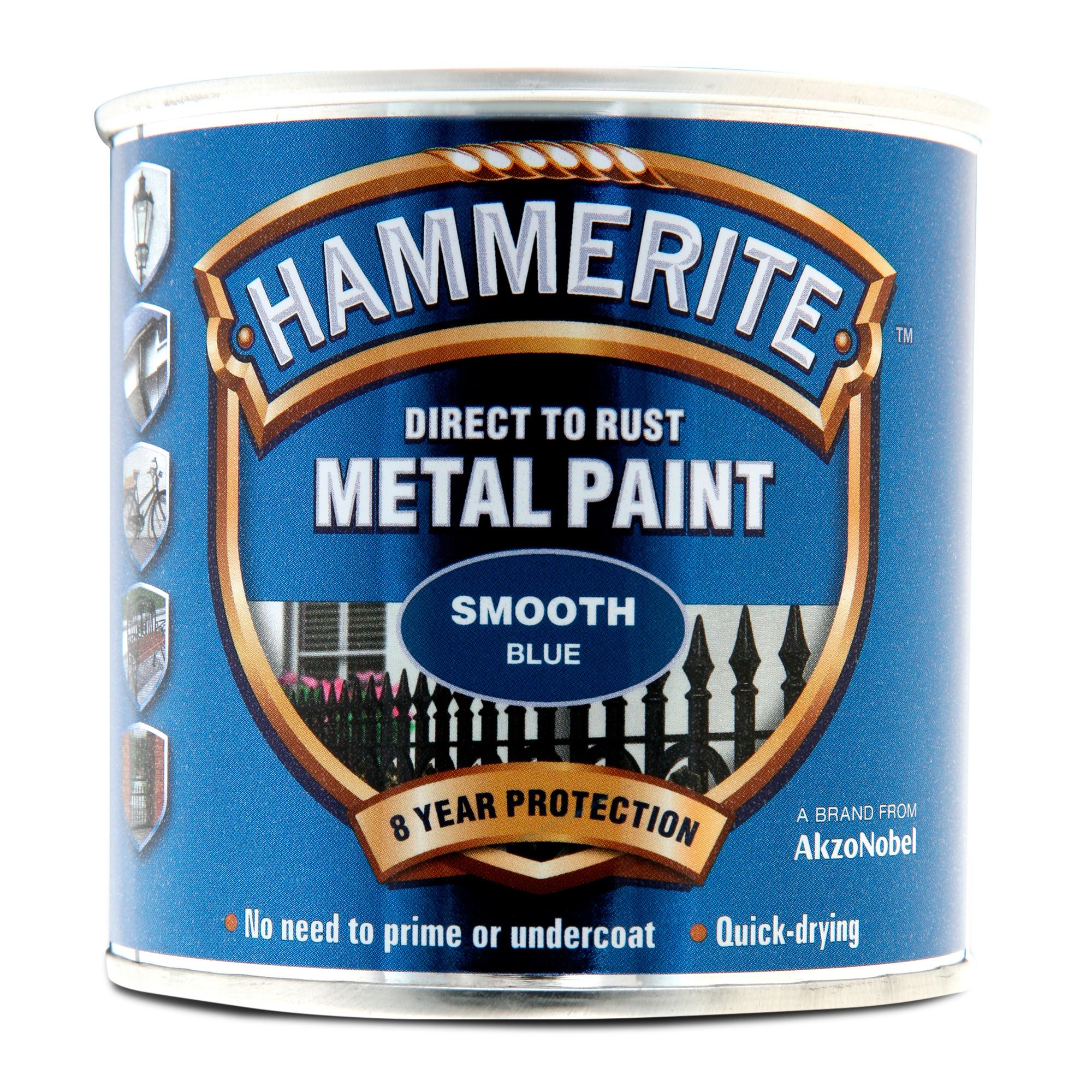 Hammerite Blue Gloss Metal paint, 250ml