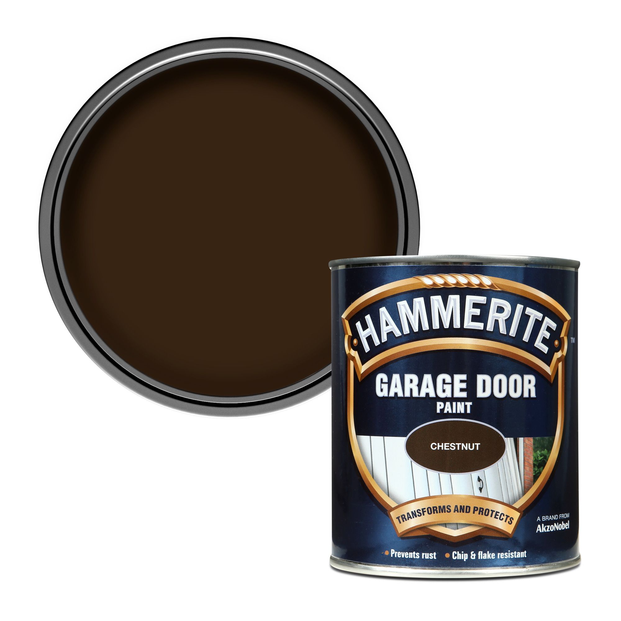 Hammerite Chestnut Gloss Garage door paint, 750ml Tradepoint