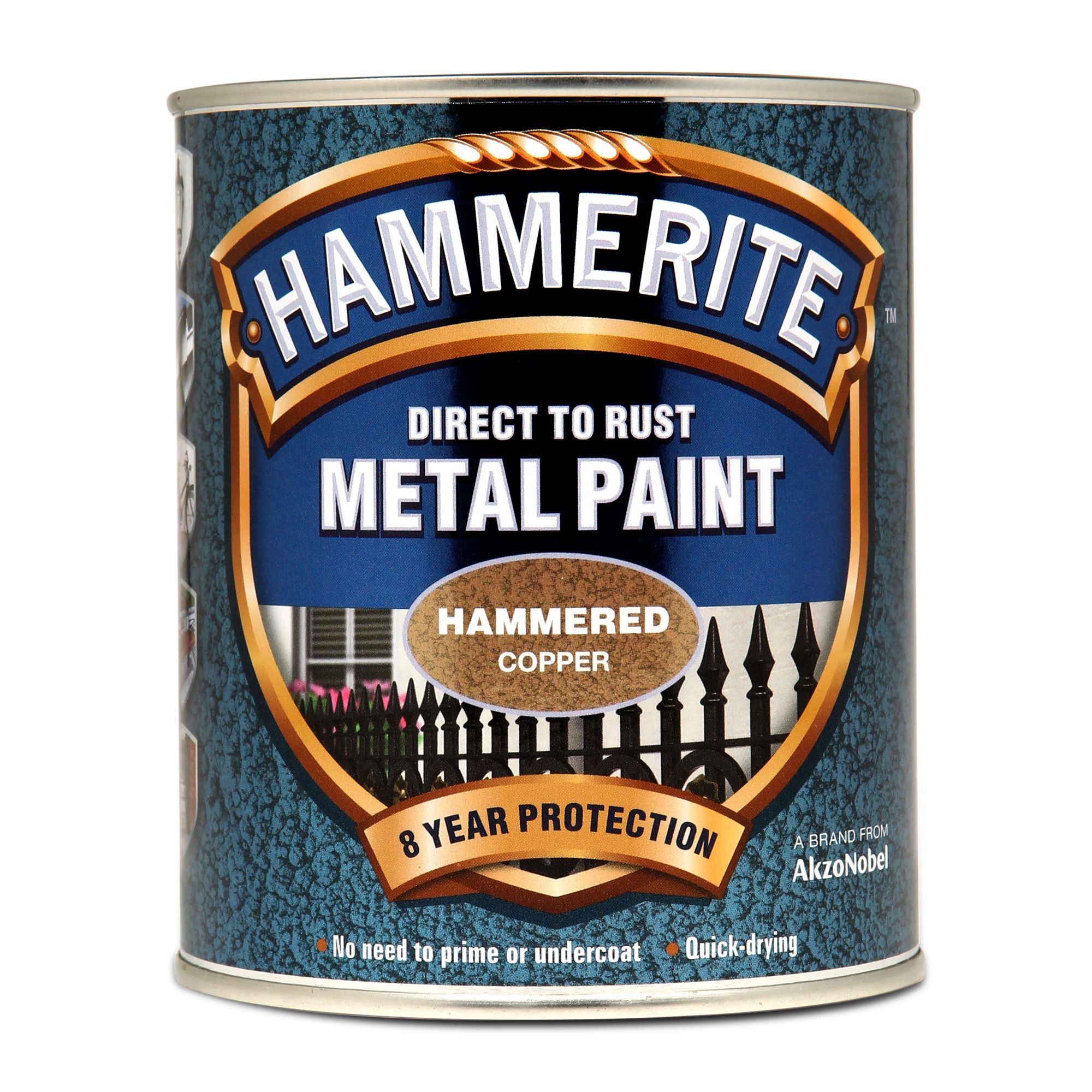 Hammerite Copper Hammered effect Metal paint, 750ml