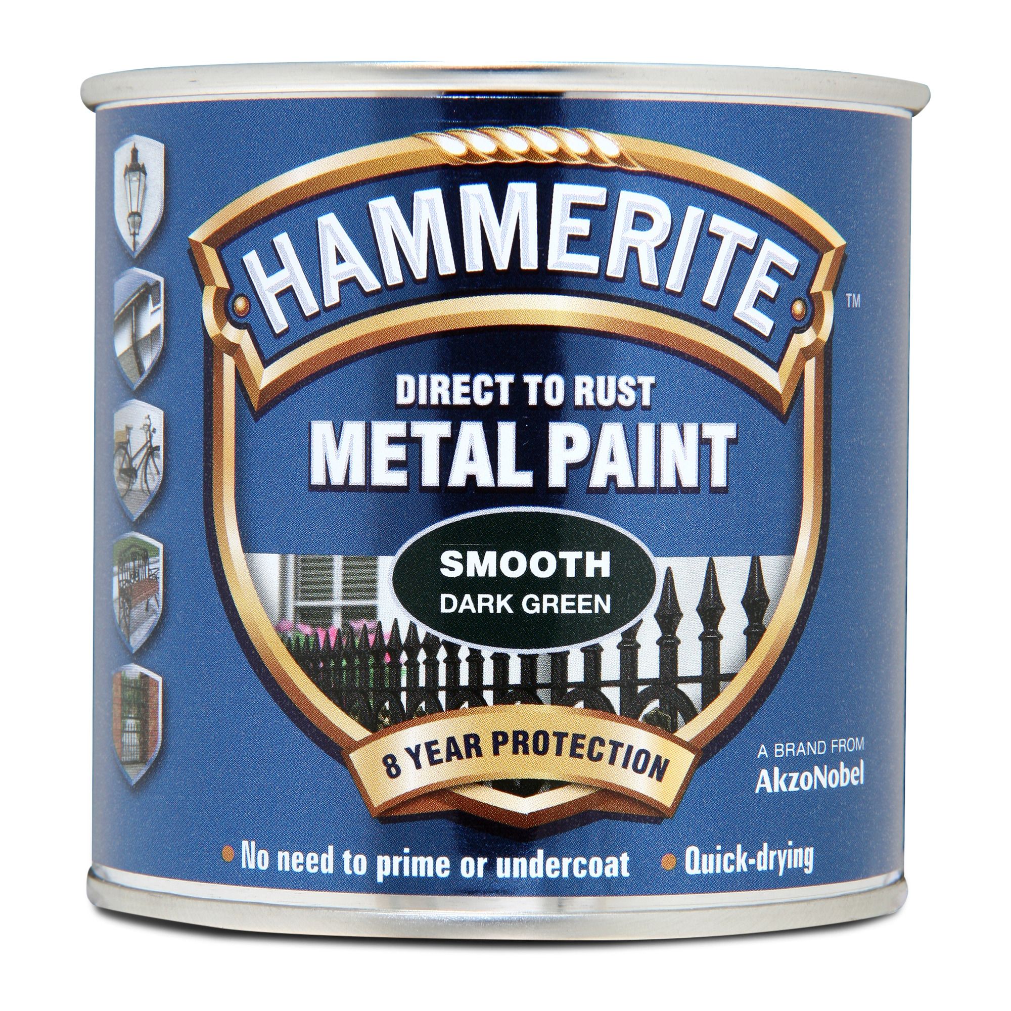 Hammerite Dark green Gloss Metal paint, 250ml