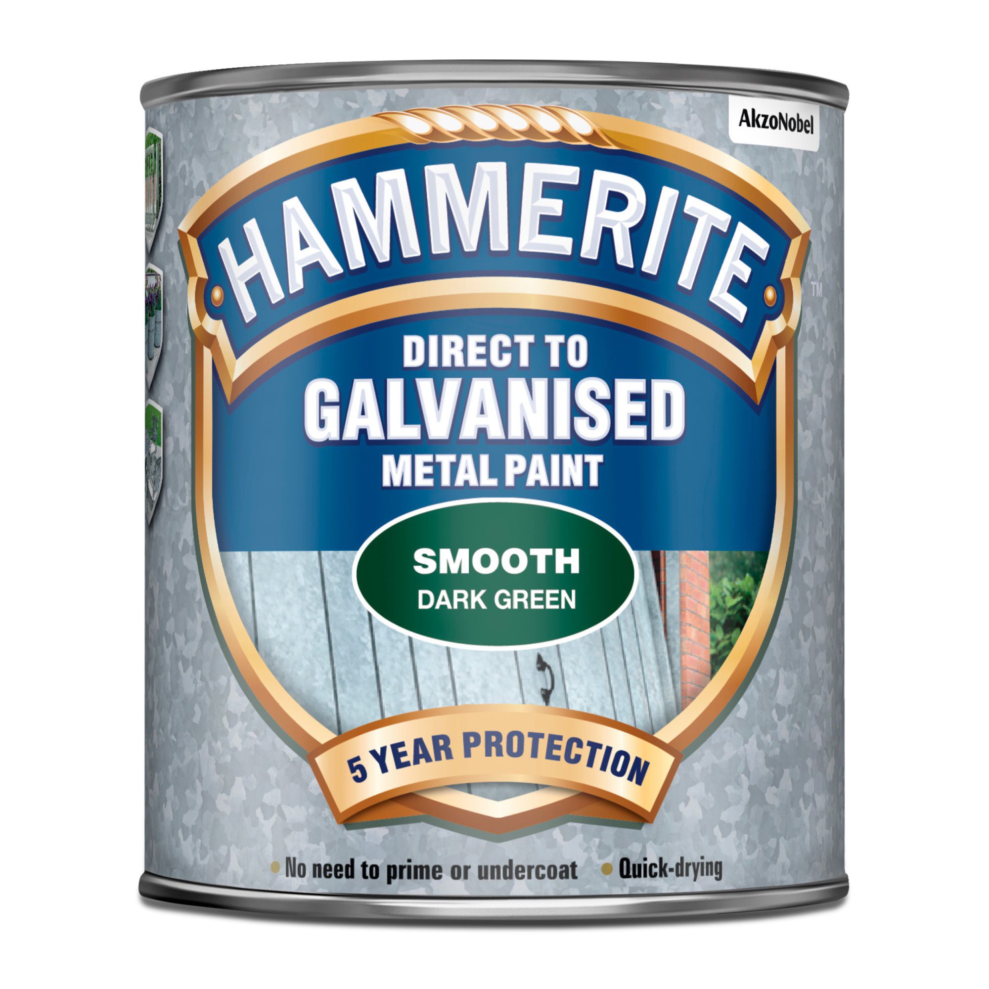 Hammerite Dark green Gloss Metal paint, 750ml