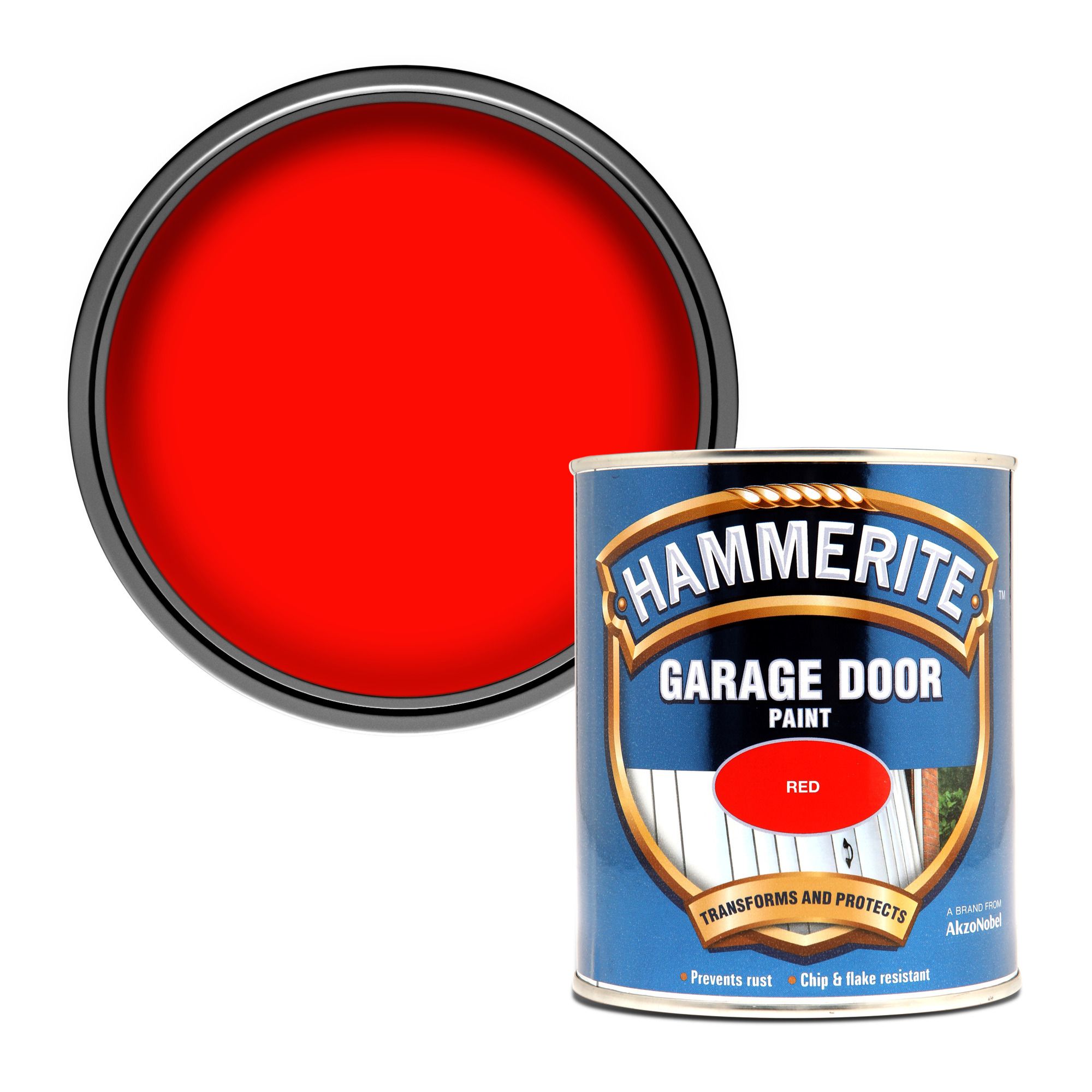 Hammerite Gloss red High sheen Garage door paint, 750ml Tradepoint