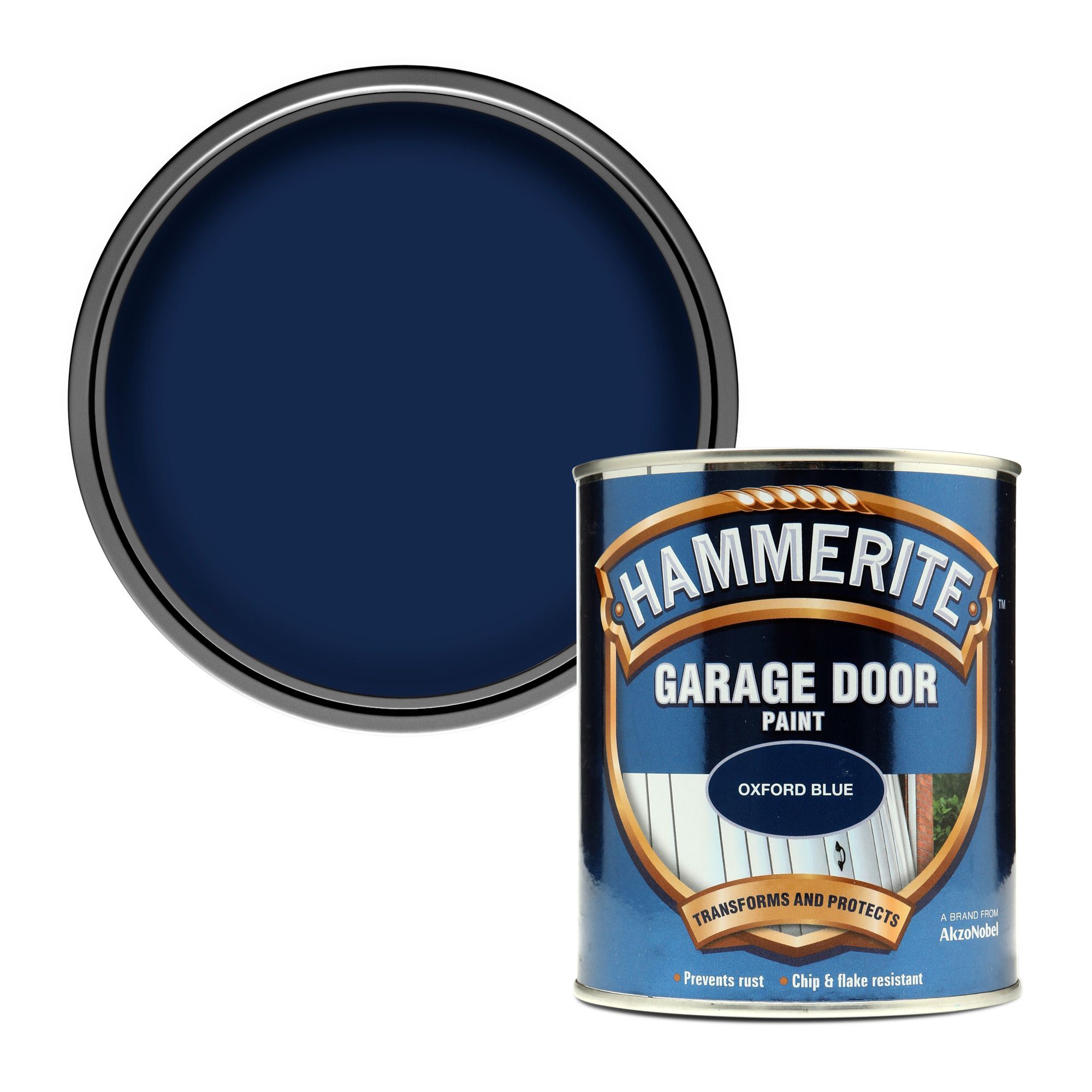 Hammerite Oxford blue High sheen Garage door paint, 750ml Tradepoint