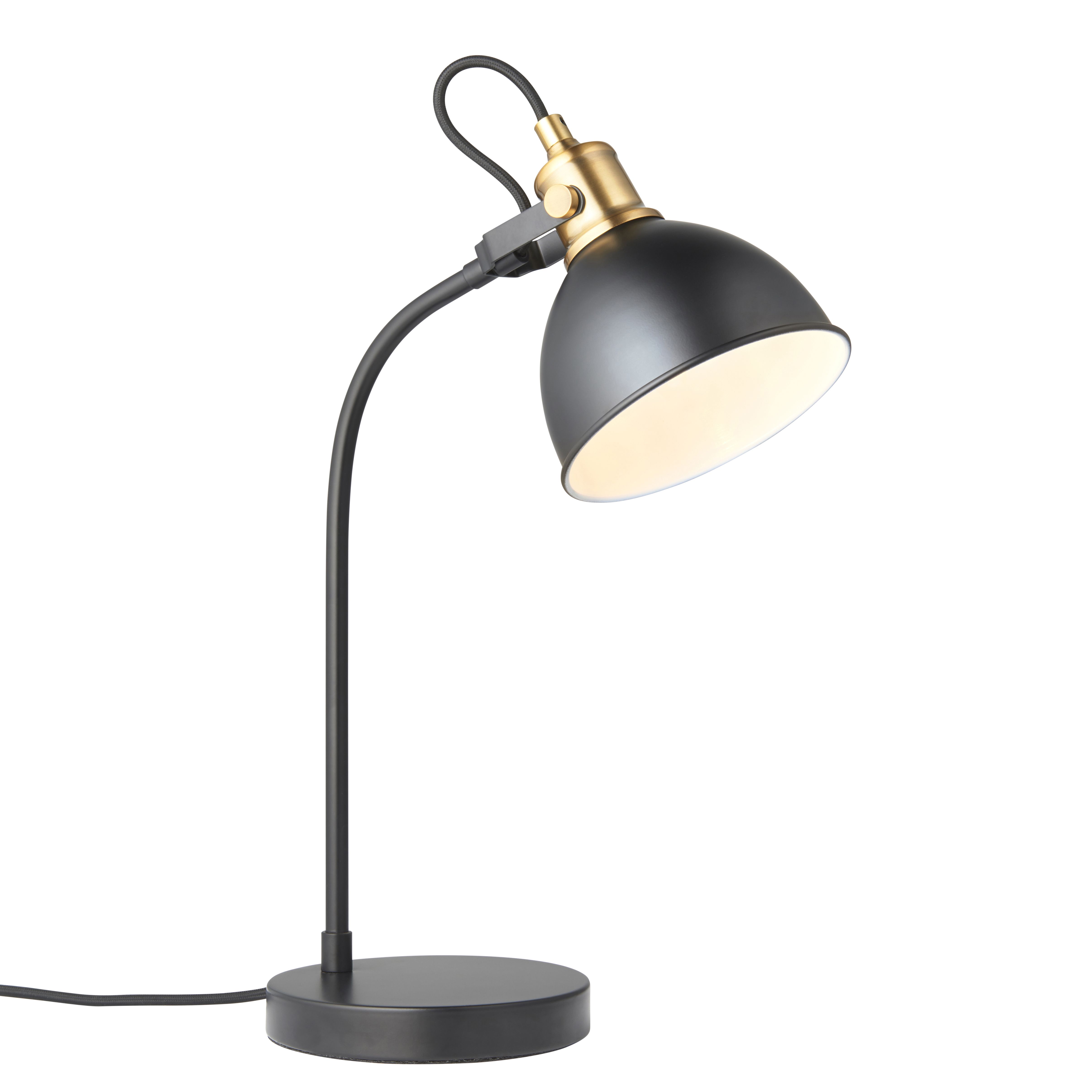 Harbour Studio Acrobat Plain Matt Black Table lamp, Pack of 1
