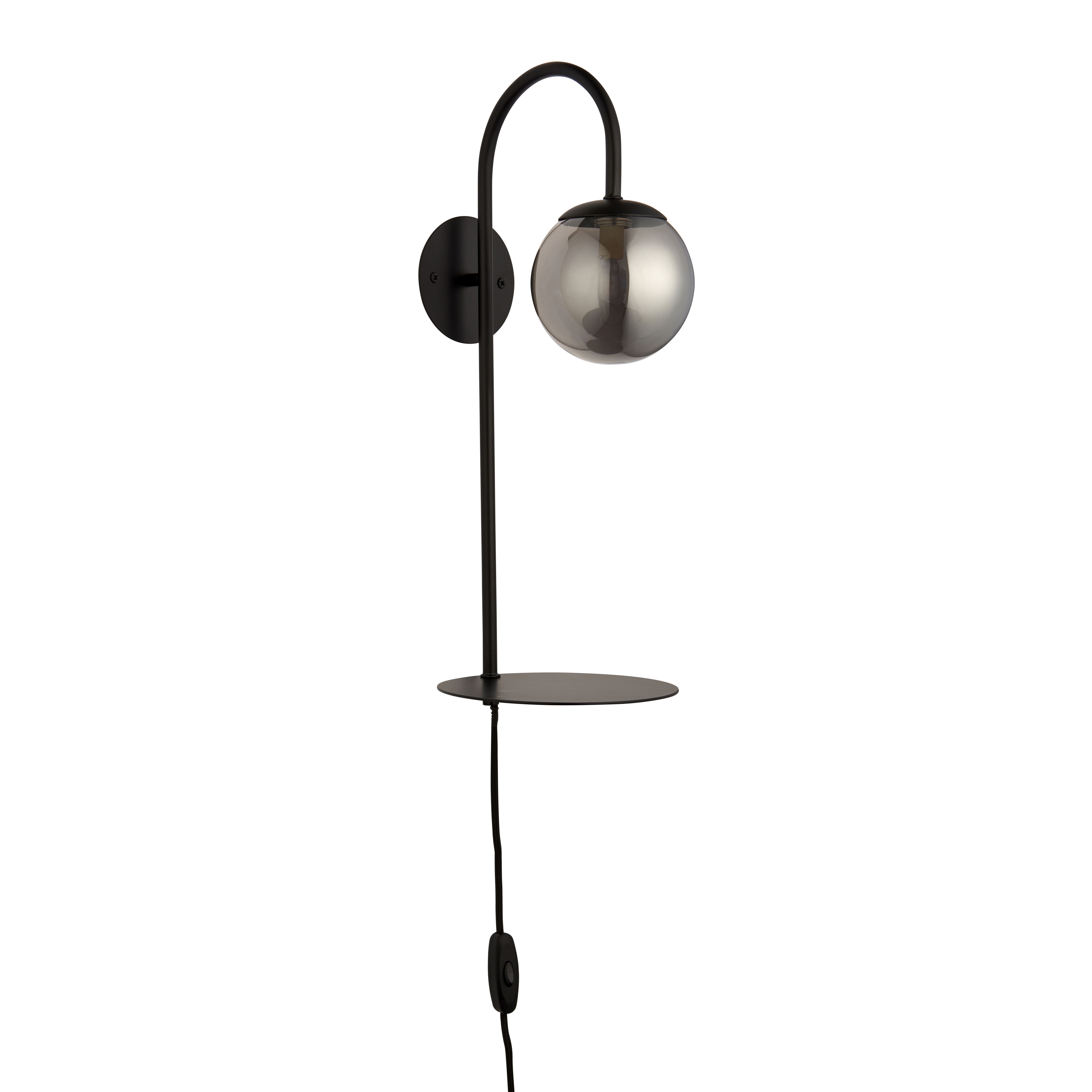 Harbour Studio Dasha Shelf Black Wall light