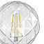 Harbour Studio Faceted E27 4W 480lm Globe Warm white LED Light bulb