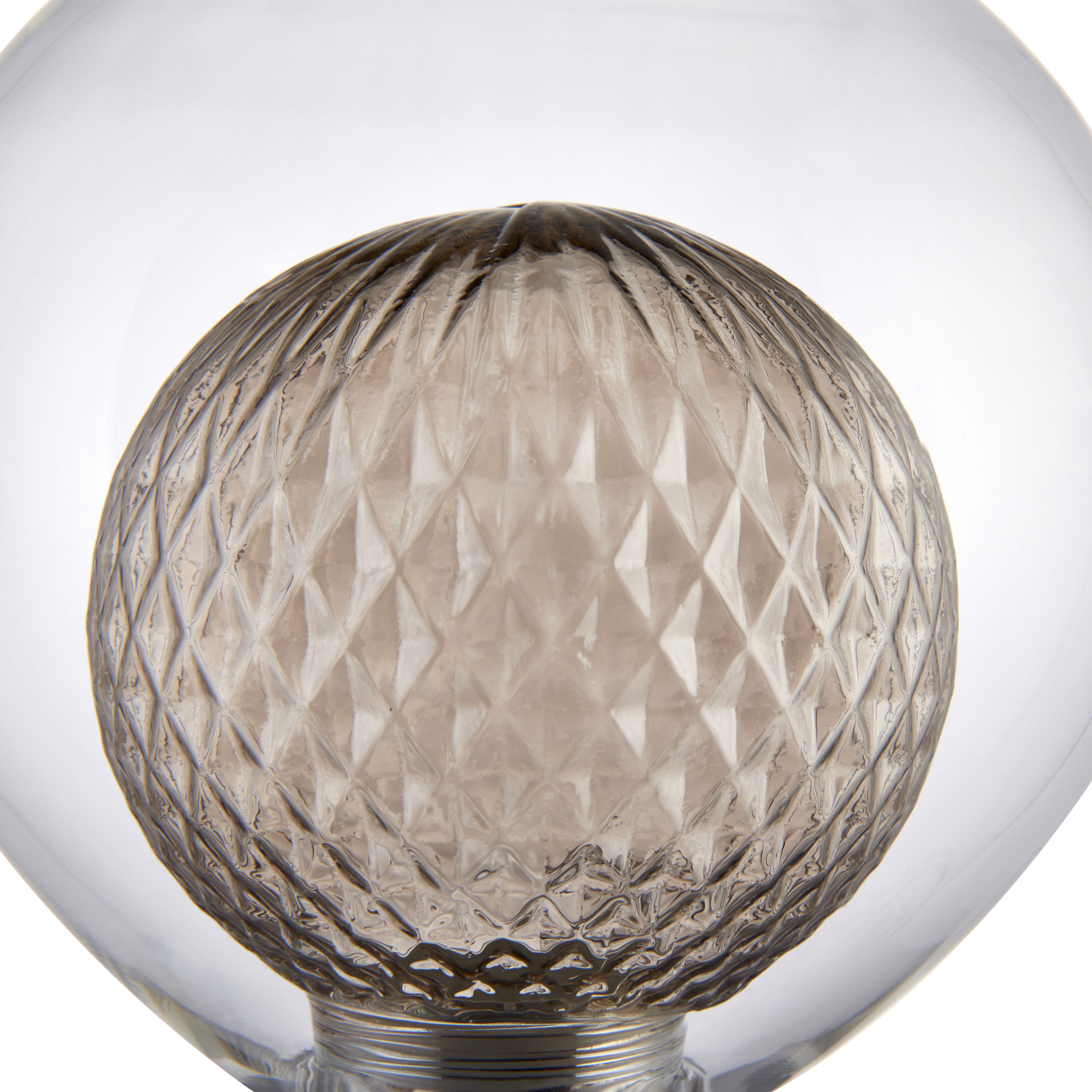 Harbour Studio Grey Duo E27 3W 155lm Globe Warm white LED Light bulb