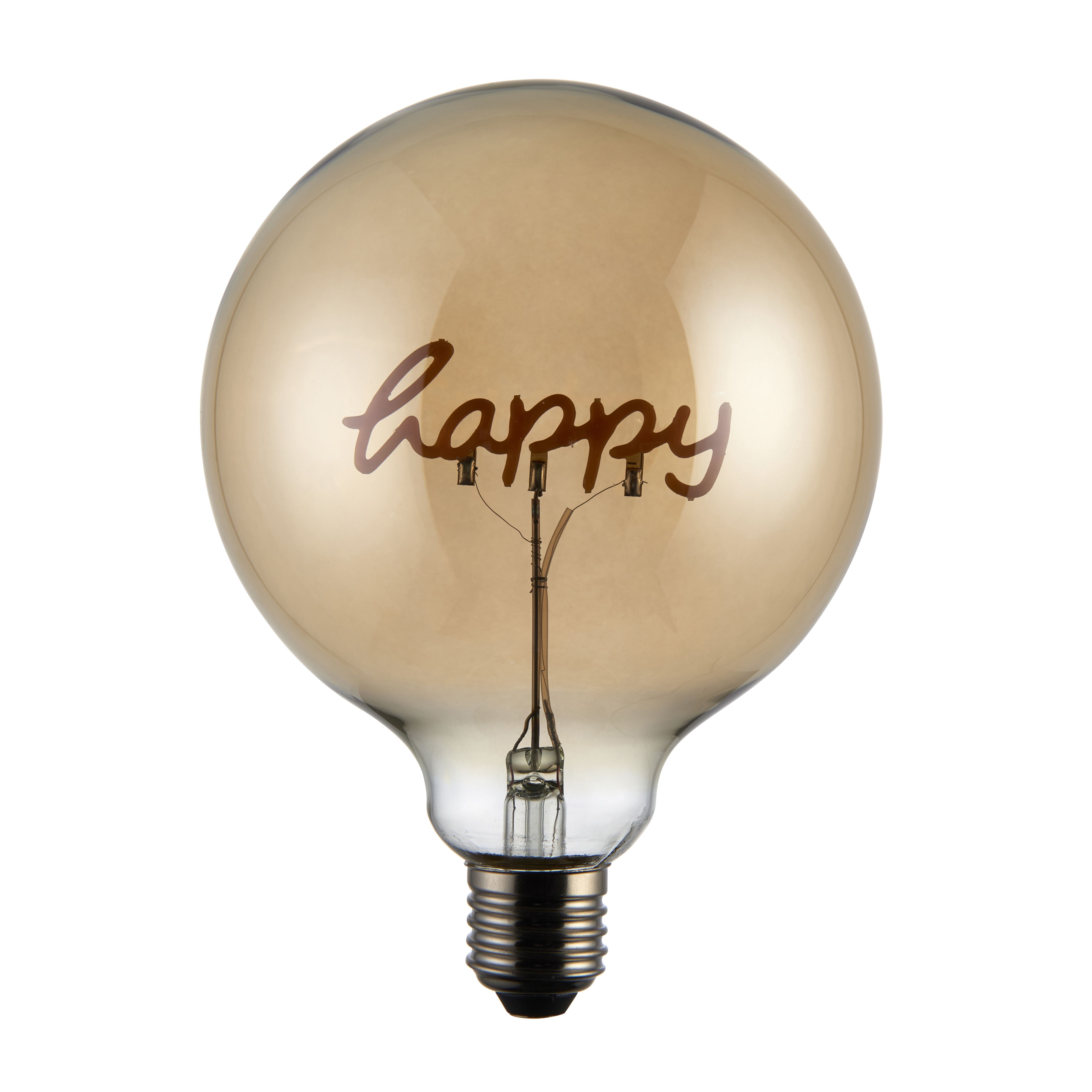 Harbour Studio Happy E27 2W 130lm Globe Warm white LED Light bulb