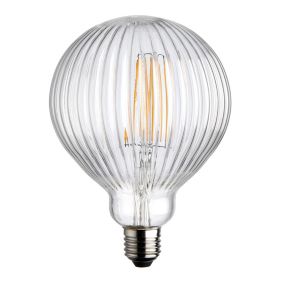 Harbour Studio Ribbed E27 4W 480lm Globe Warm white LED Light bulb