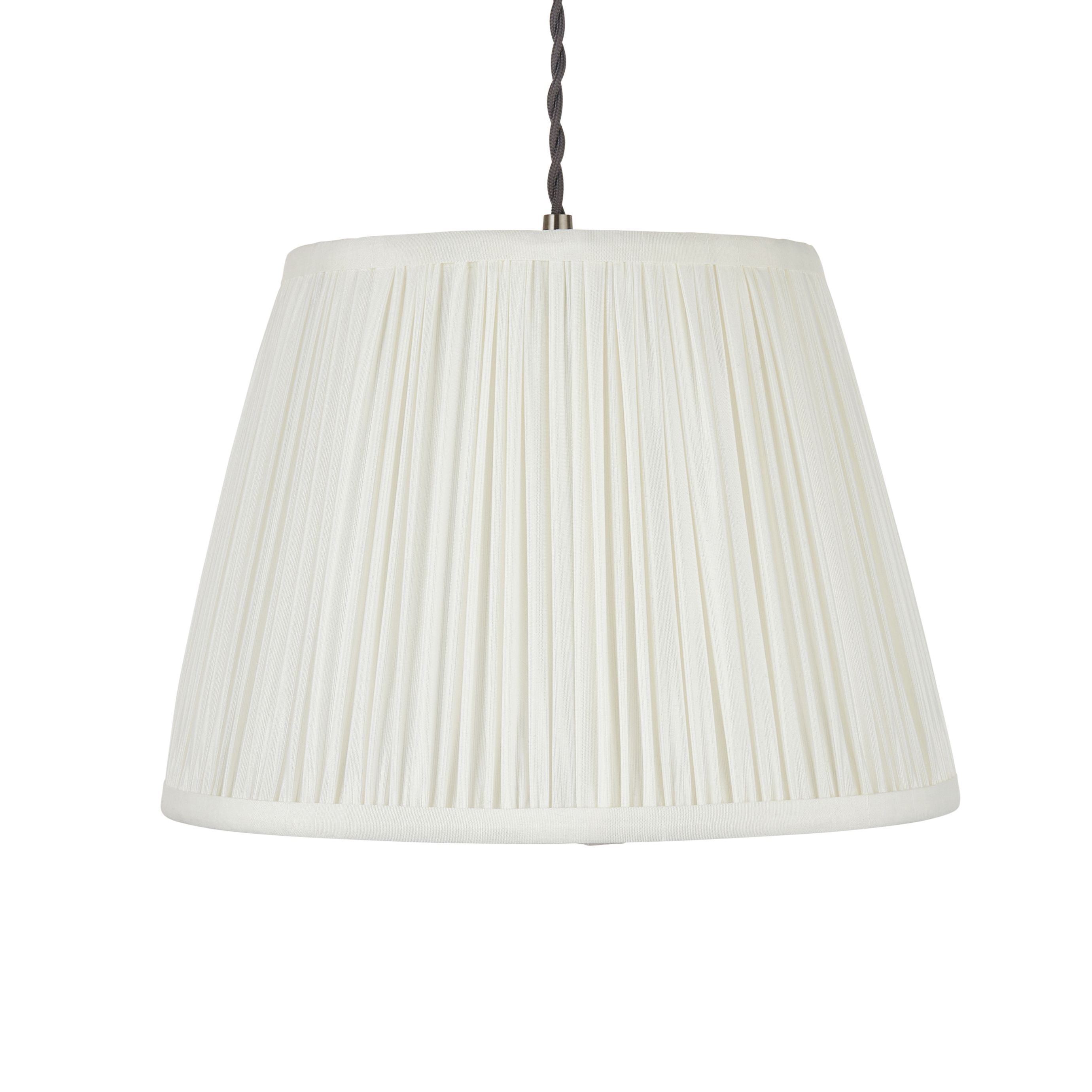 Harbour Studio Serena Ivory Cotton effect Pleated Conical Lamp shade (D)30cm