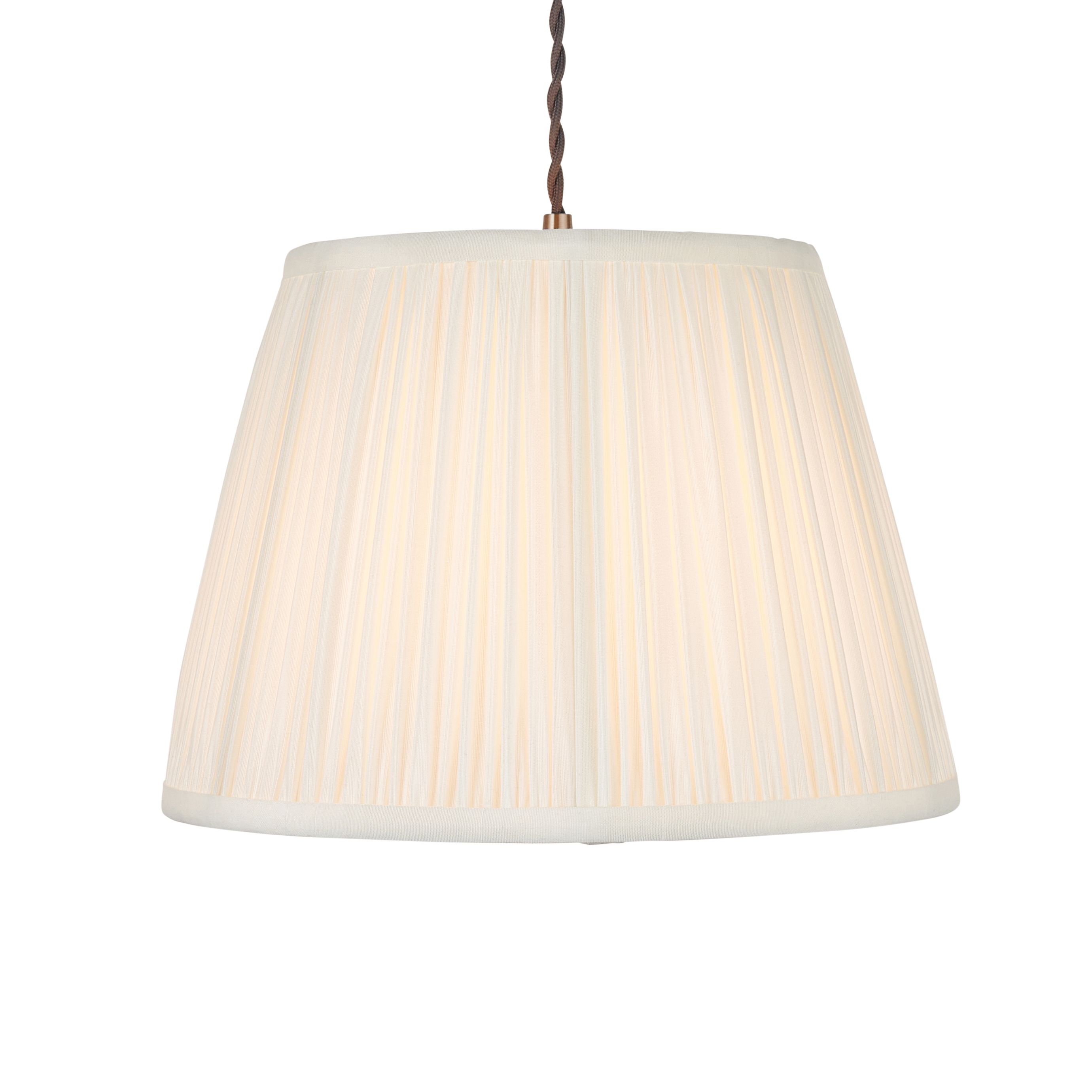 Harbour Studio Serena Ivory Cotton effect Pleated Conical Lamp shade (D)30cm