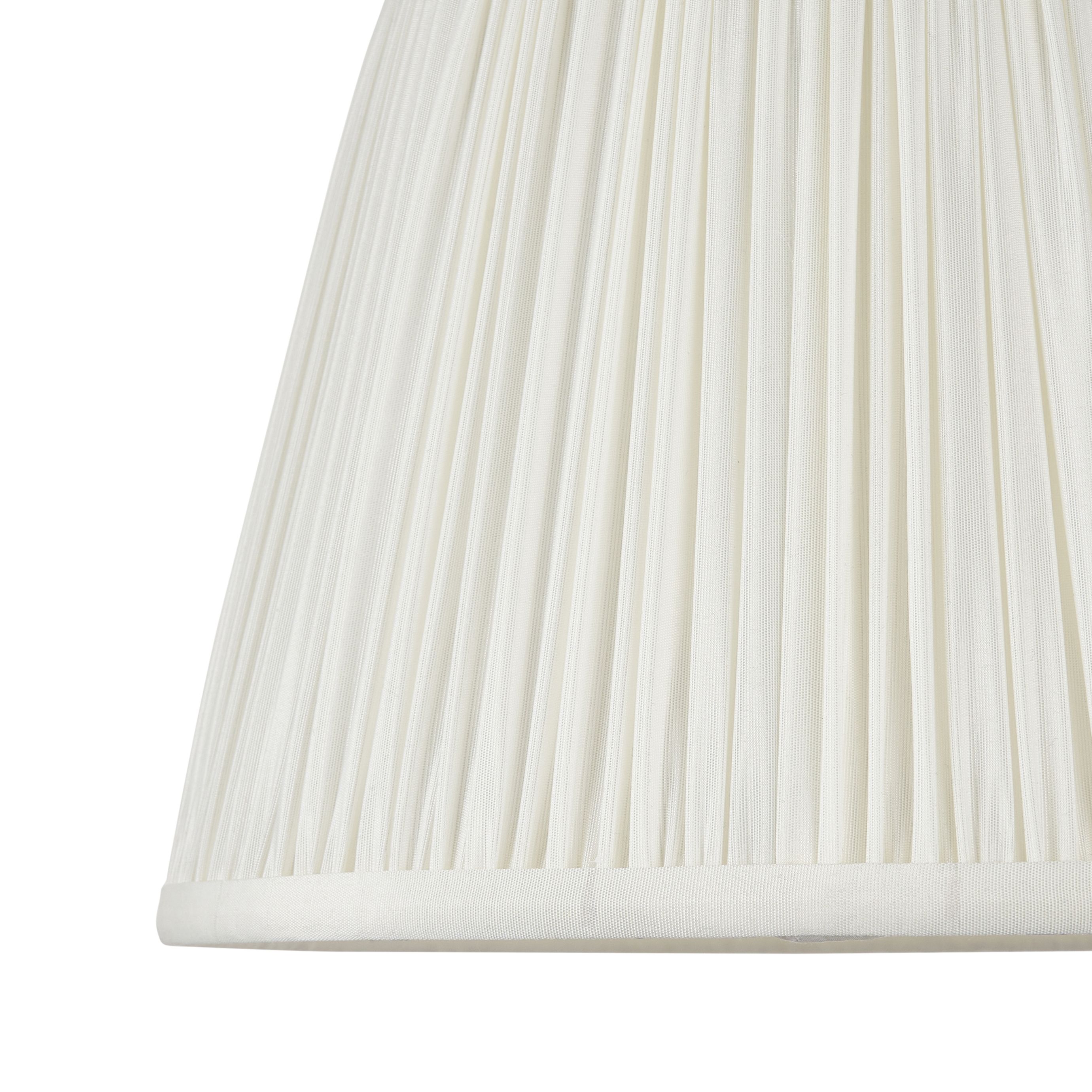 Harbour Studio Serena Ivory Cotton effect Pleated Conical Lamp shade (D)30cm
