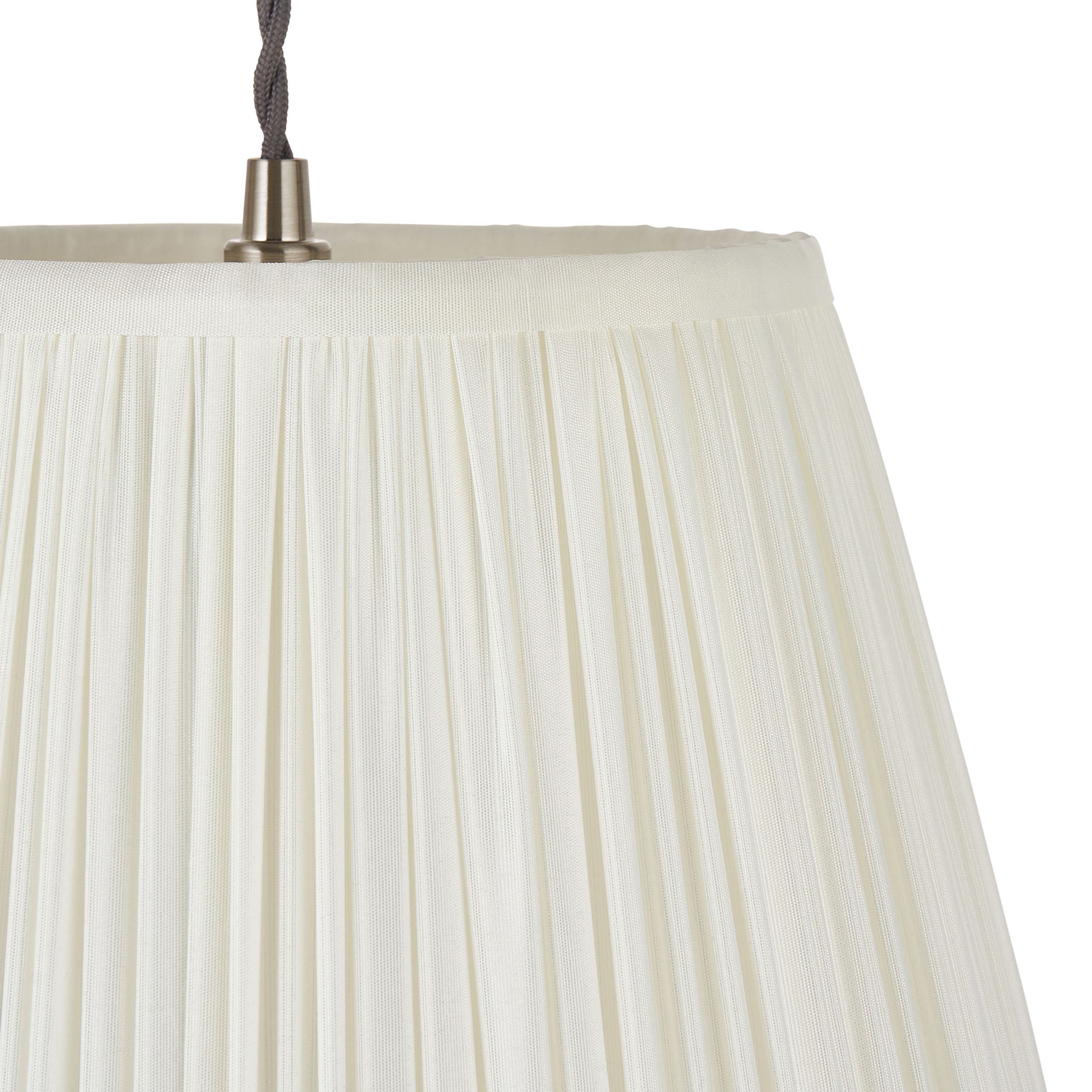 Harbour Studio Serena Ivory Cotton effect Pleated Conical Lamp shade (D)30cm