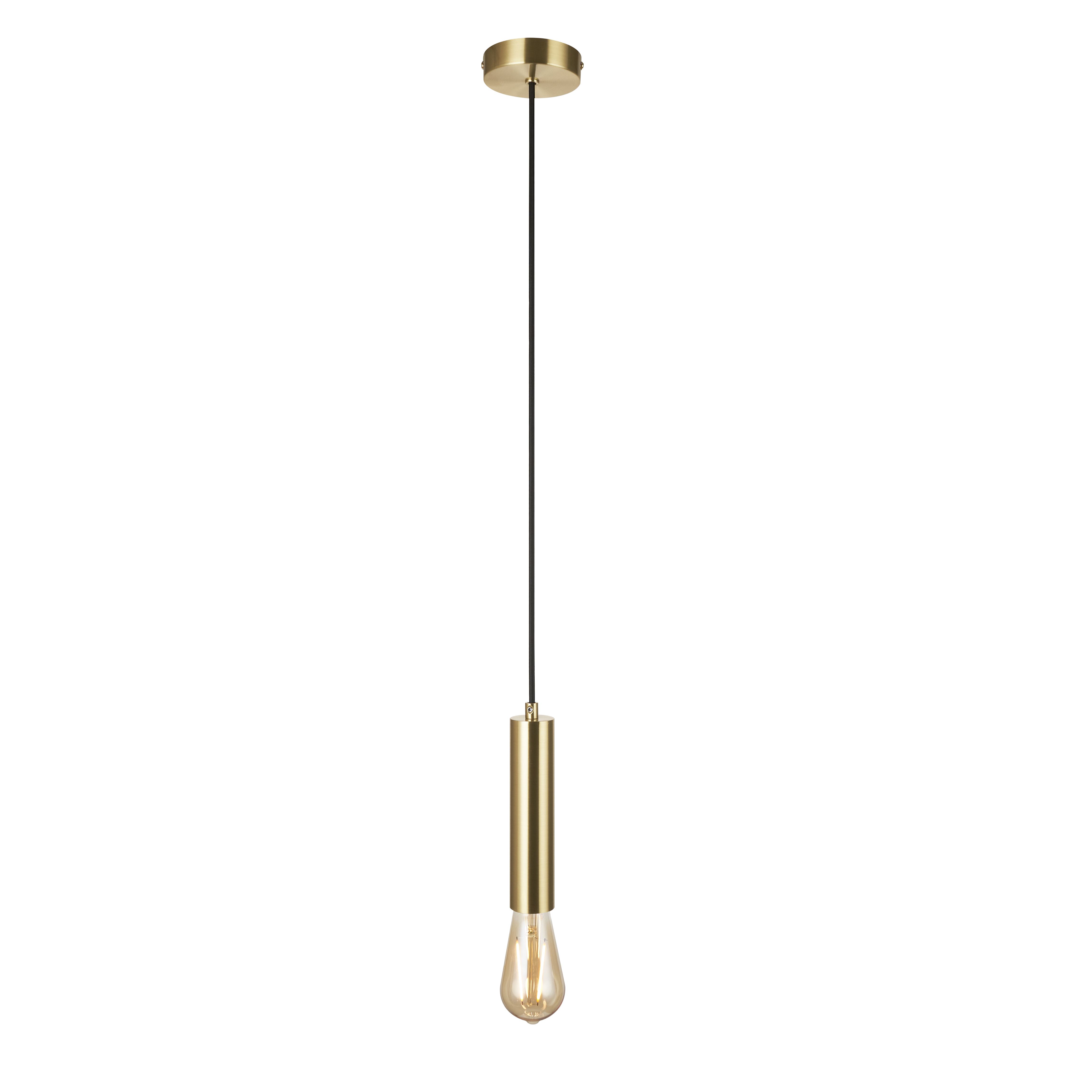 Harbour Studio Slim Gold effect E27 Cable light set Pre-wired