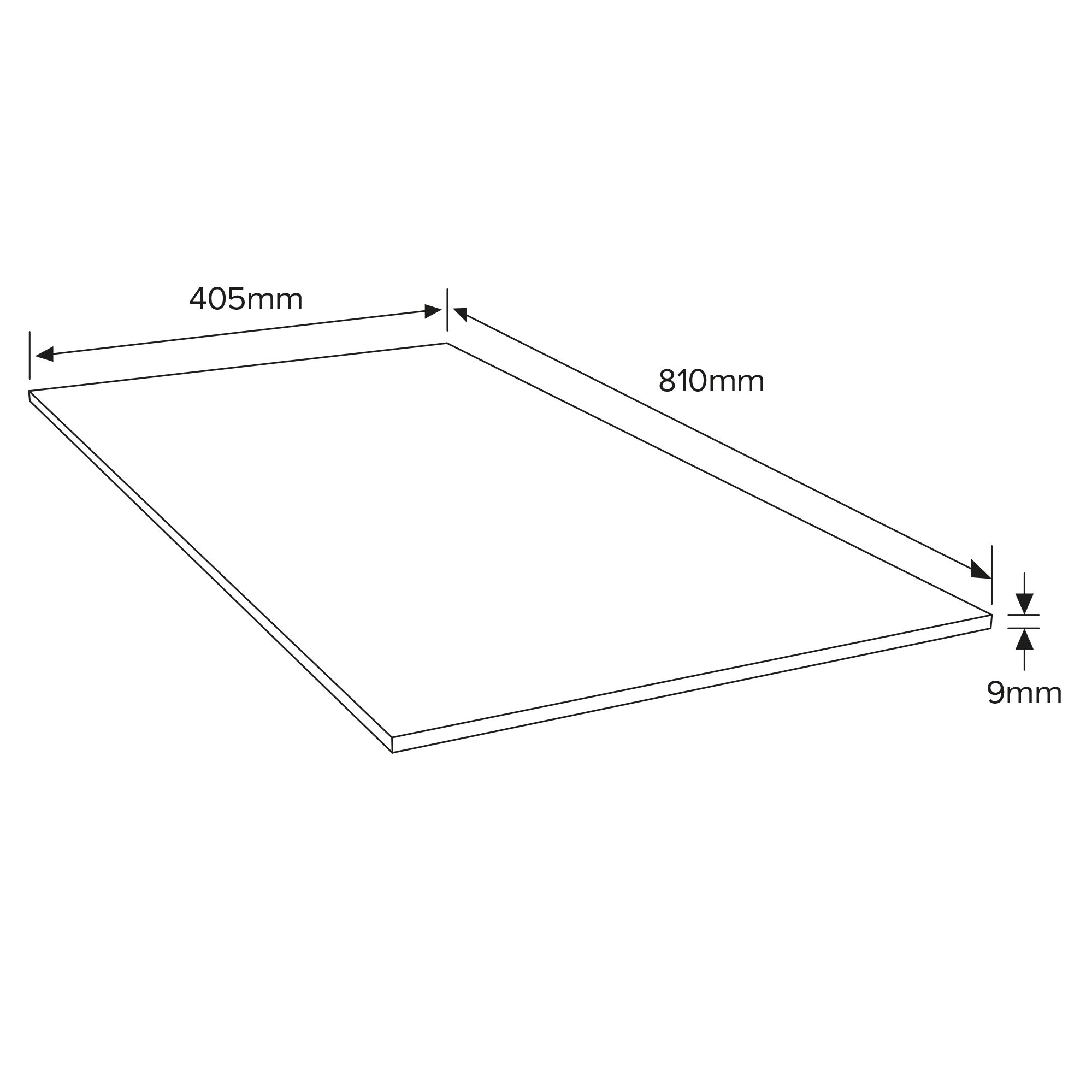 Hardwood Plywood (L)0.81m (W)0.41m (T)9mm
