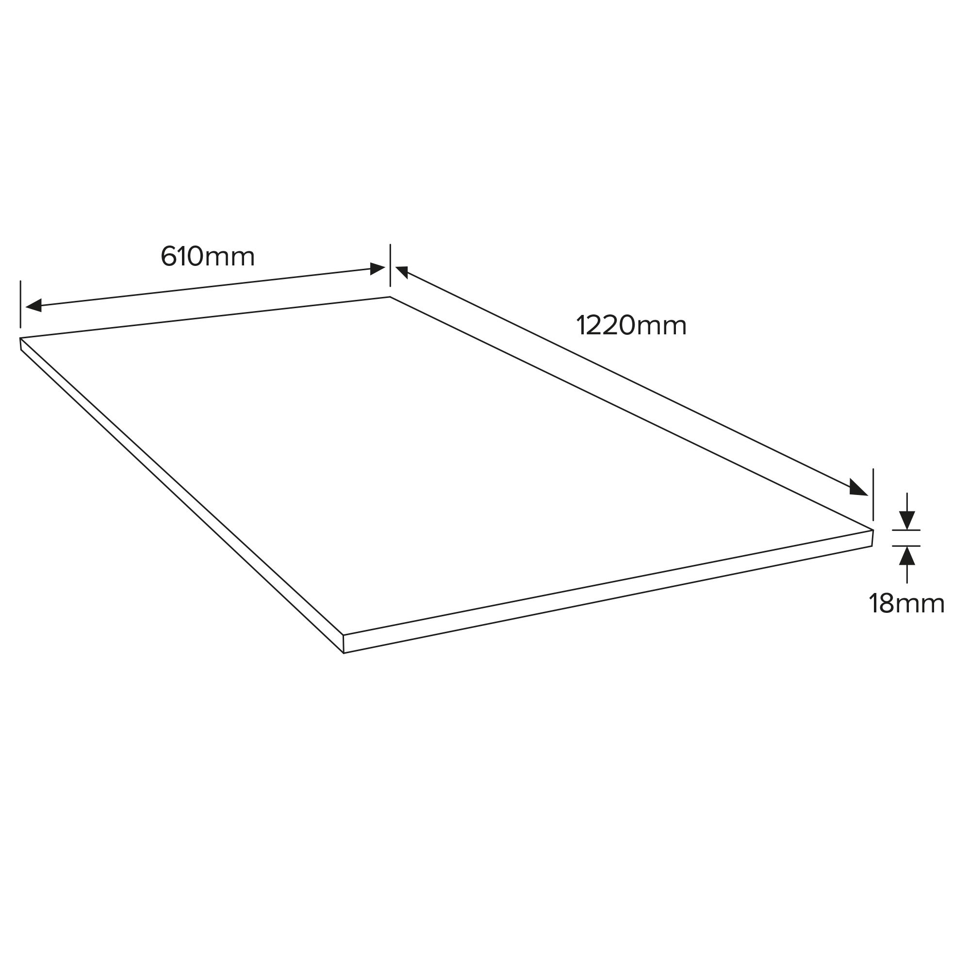 Hardwood Plywood (L)1.22m (W)0.61m (T)18mm