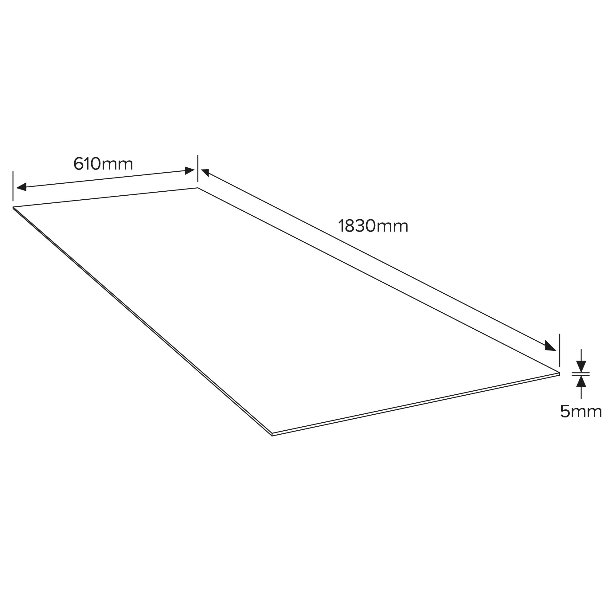 Hardwood Plywood (L)1.83m (W)0.61m (T)5mm
