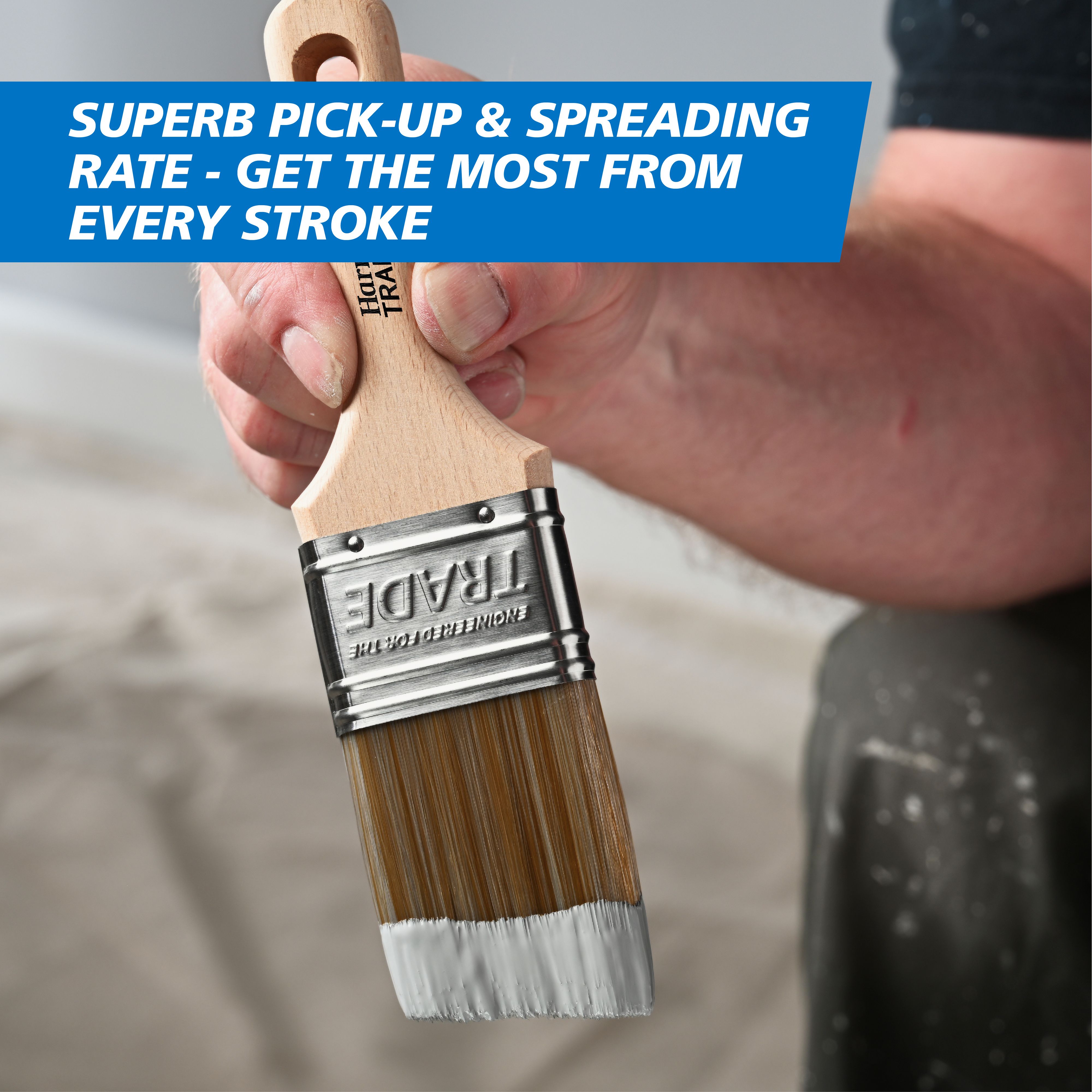 Harris Trade Short Handle Cutting-In 2" Fine tip Comfort Paint brush