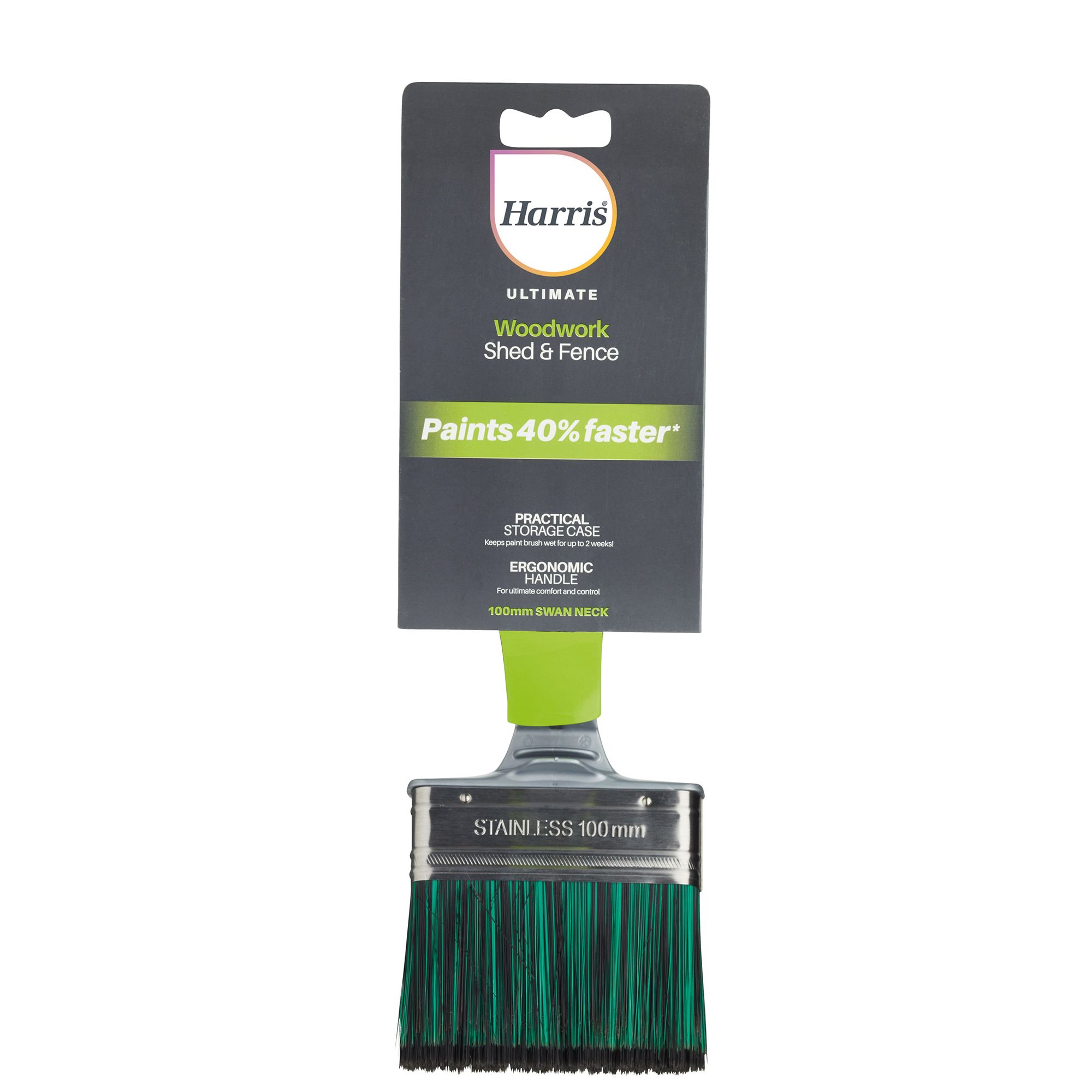 Harris Ultimate Shed & Fence Swan Neck Fine filament tip Swan neck paint brush
