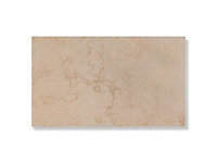 Hartford marble Beige Satin Stone effect Ceramic Wall & floor Tile, Pack of 6, (L)298mm (W)498mm