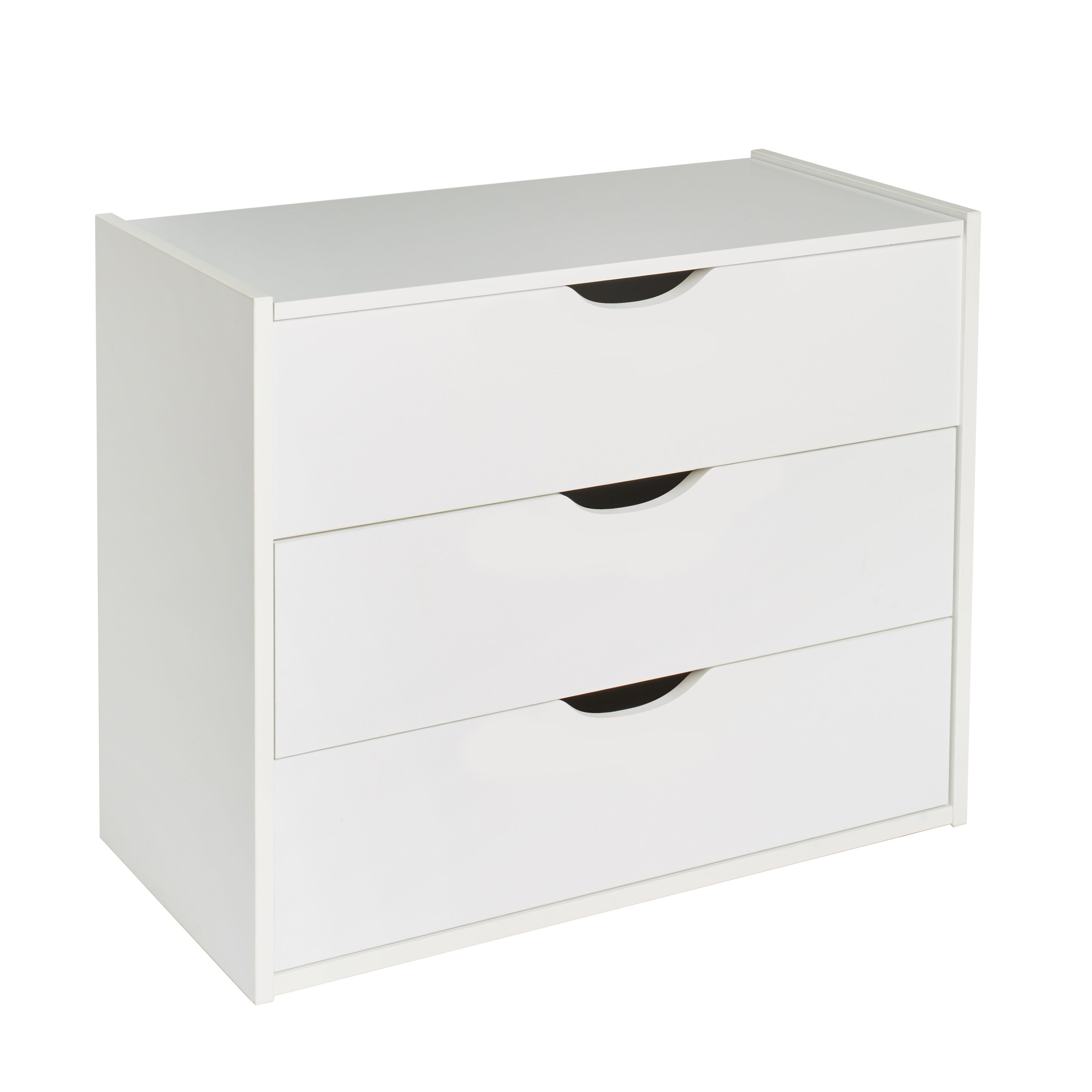 Hartnett Matt white 3 piece Bedroom furniture set
