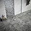 Haver Light grey Matt Travertine effect Ceramic Wall & floor Tile, Pack of 6, (L)600mm (W)300mm