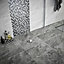 Haver travertine Mist Satin Stone effect Ceramic Wall & floor Tile, Pack of 6, (L)298mm (W)498mm