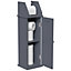 Hayle Matt Grey Freestanding Toilet roll holder & cupboard (H)680mm (W)205mm