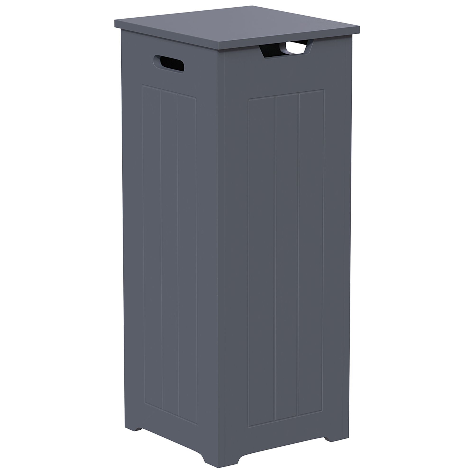Hayle Matt Grey Wooden Small Laundry hamper