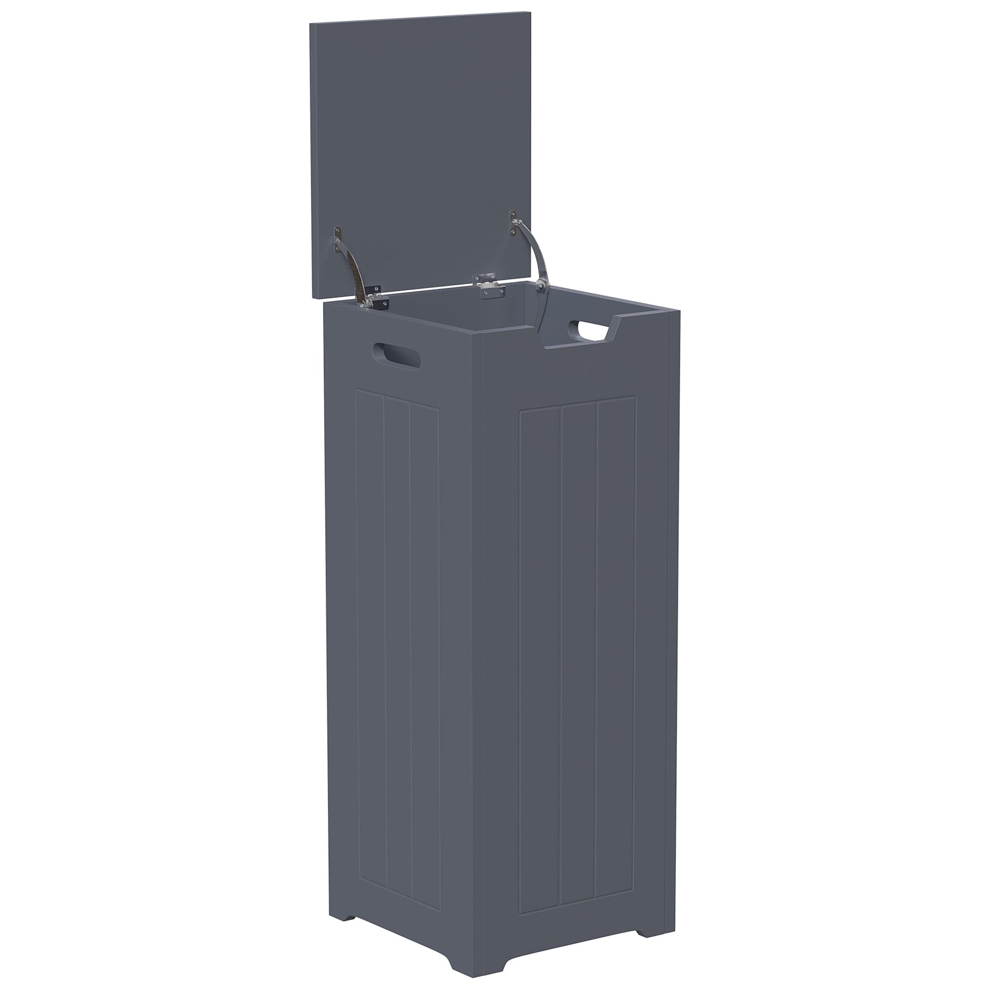Hayle Matt Grey Wooden Small Laundry hamper