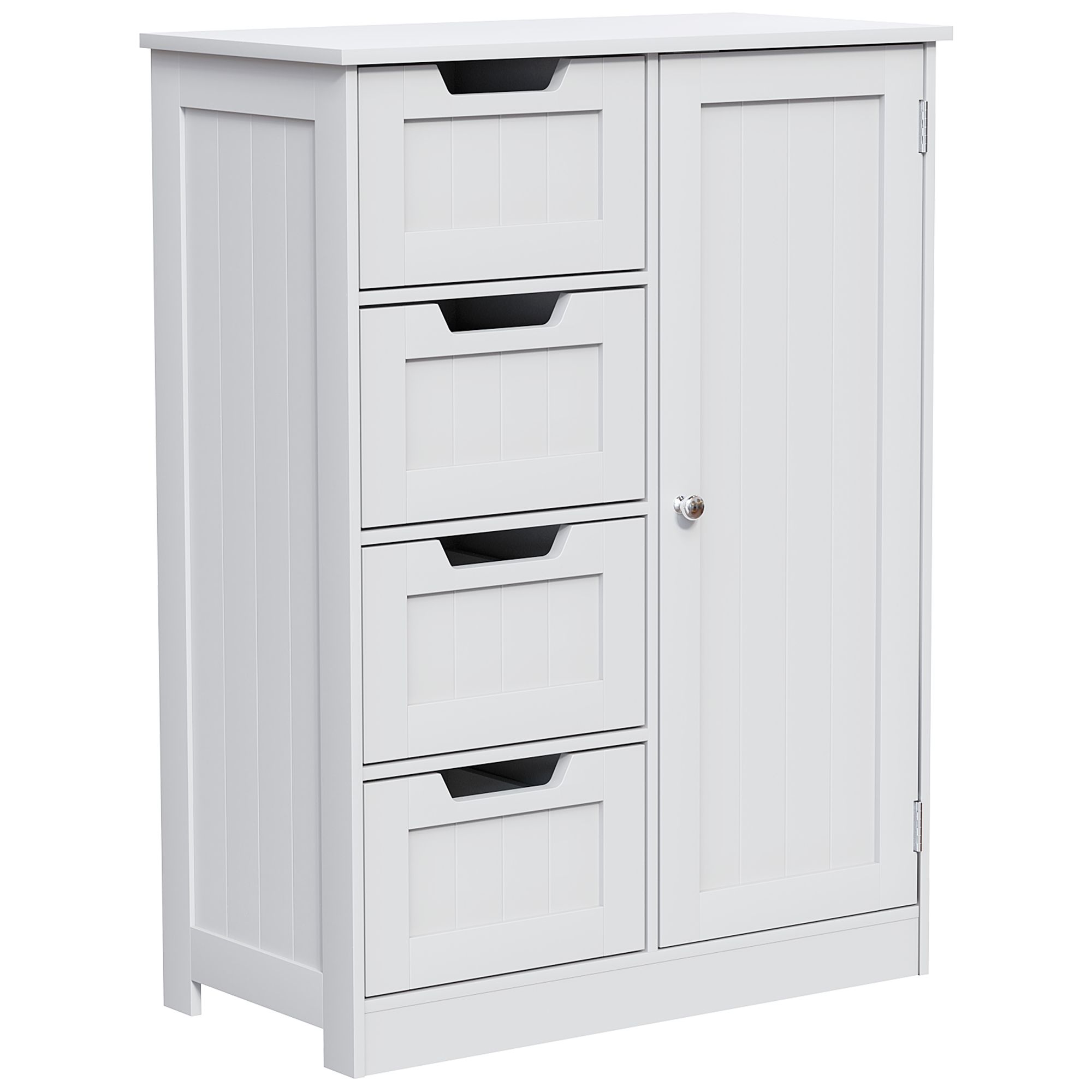 Hayle Matt White Freestanding Single Bathroom Drawer cabinet (H)81cm (W)60cm