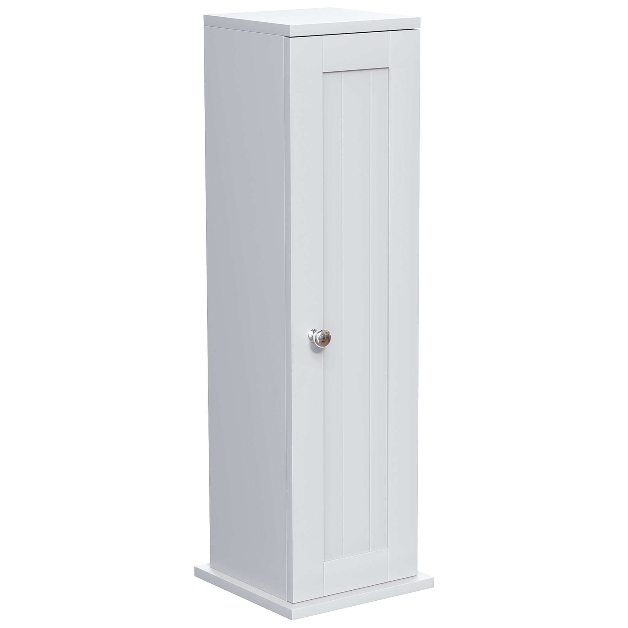 Hayle Matt White Freestanding Toilet roll holder cupboard (H)650mm (W)200mm