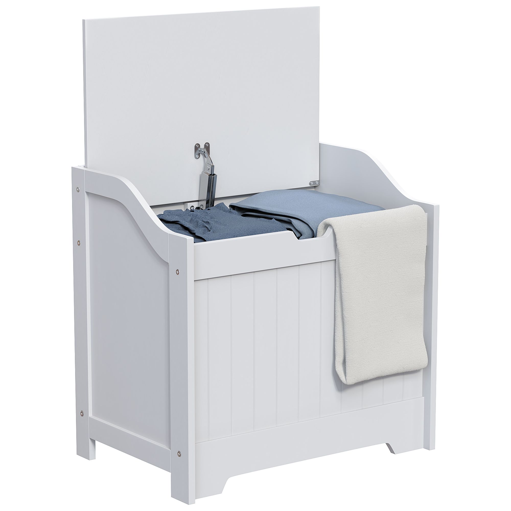 Hayle Matt White Wooden Laundry chest