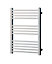 Heating Style Square Chrome effect Towel warmer (W)450mm x (H)800mm