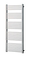 Heating Style Square Chrome effect Towel warmer (W)600mm x (H)1600mm