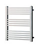 Heating Style Square Chrome effect Towel warmer (W)600mm x (H)800mm