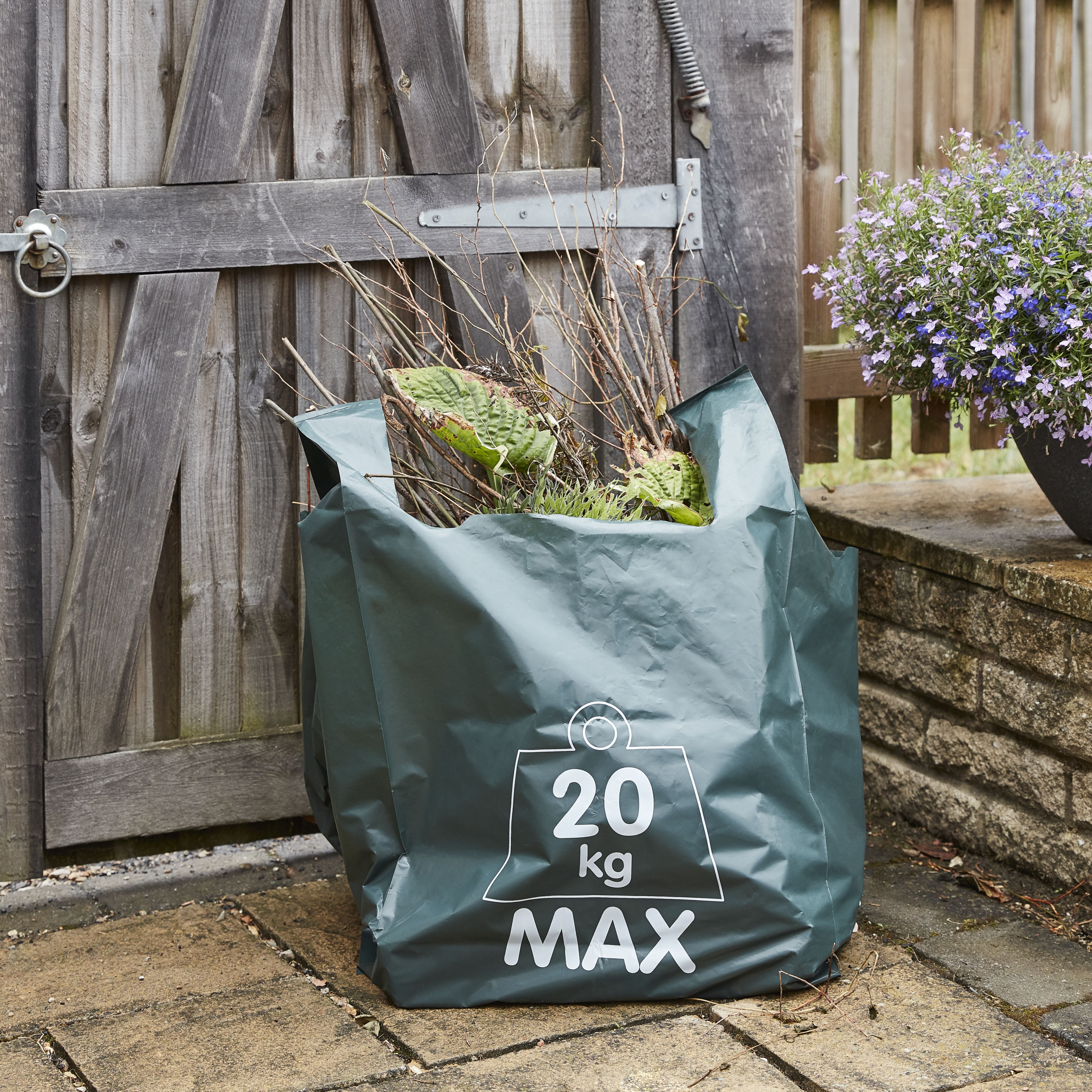 Heavy duty Green Garden sack, 150L 20kg, Pack of 5