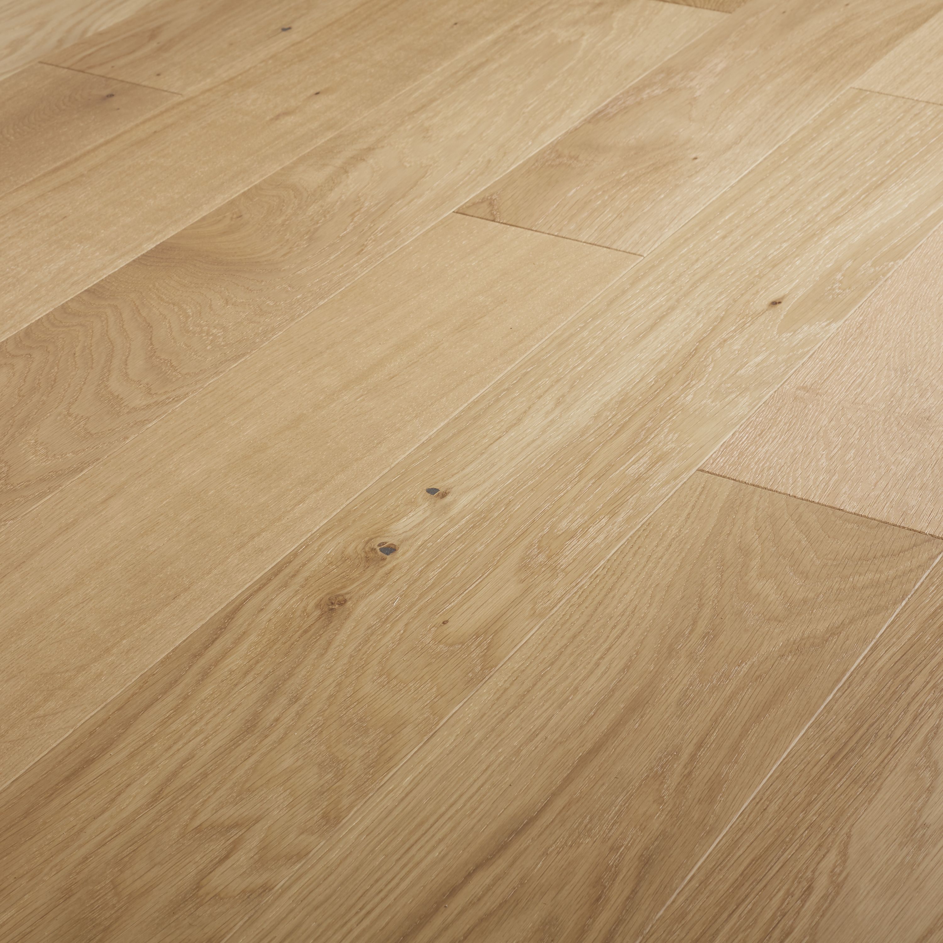 Hedmark Natural Oak Real wood top layer Flooring Sample, (W)130mm