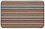 Helsinki Beige Striped Heavy duty Mat, 140cm x 80cm