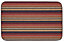 Helsinki Brown Striped Heavy duty Mat, 140cm x 80cm