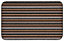 Helsinki Grey Striped Heavy duty Mat, 140cm x 80cm